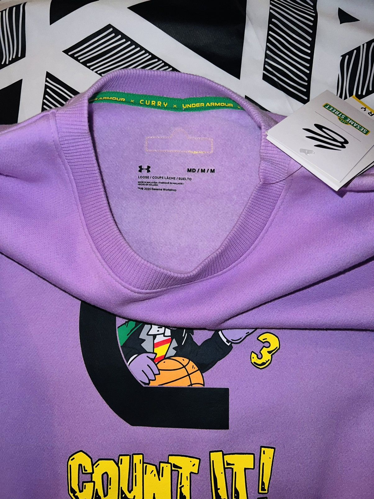 NBA × Under Armour Under Armour Steph Curry Collection x Sesame St Sweatshirt Size M / US 6-8 / IT 42-44 - 7 Thumbnail