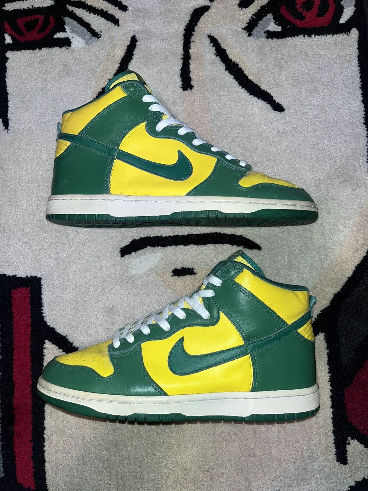 Nike × Vintage Vintage Nike Dunk High Brazil 2006 OG Size 10 Size US 10 / EU 43 - 1 Thumbnail
