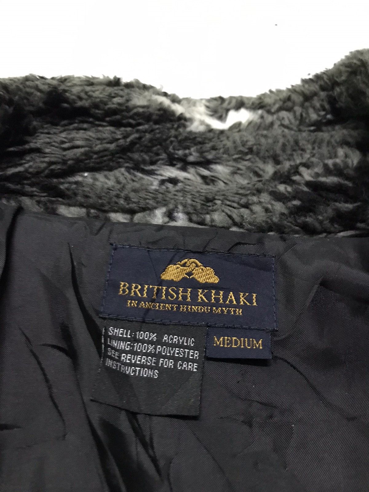 Japanese Brand × Vintage British Khaki deep pile fleece jacket Size US M / EU 48-50 / 2 - 2 Thumbnail