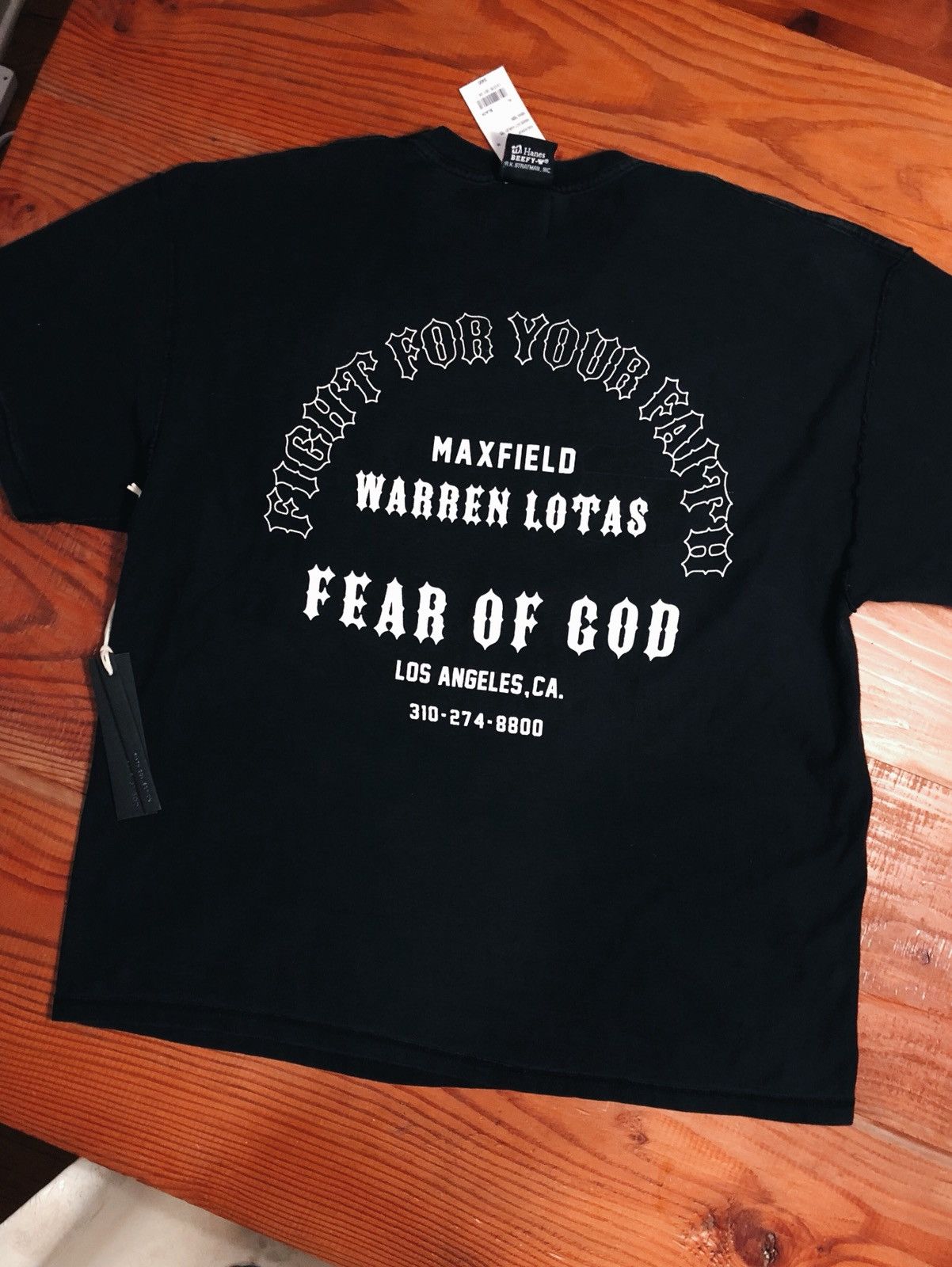 Fear of God × Warren Lotas FEAR OF GOD X WARREN LOTAS MAXFIELD CHRISTMAS  DROP • VINTAGE HARLEY DAVIDSON INSIDE OUT T-SHIRT • SIZE XL | Grailed