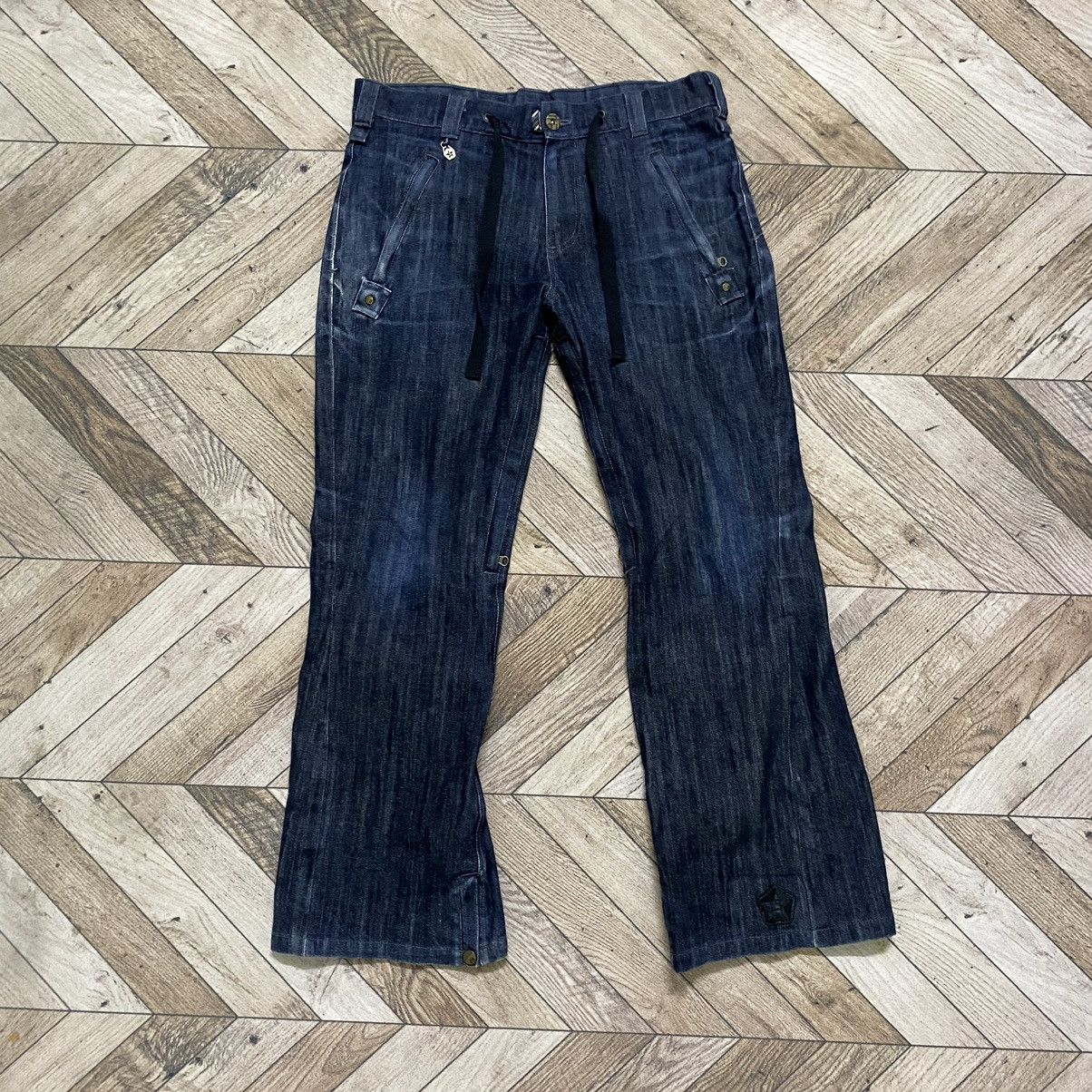 Session ski denim pants with recco avalanche rescue system