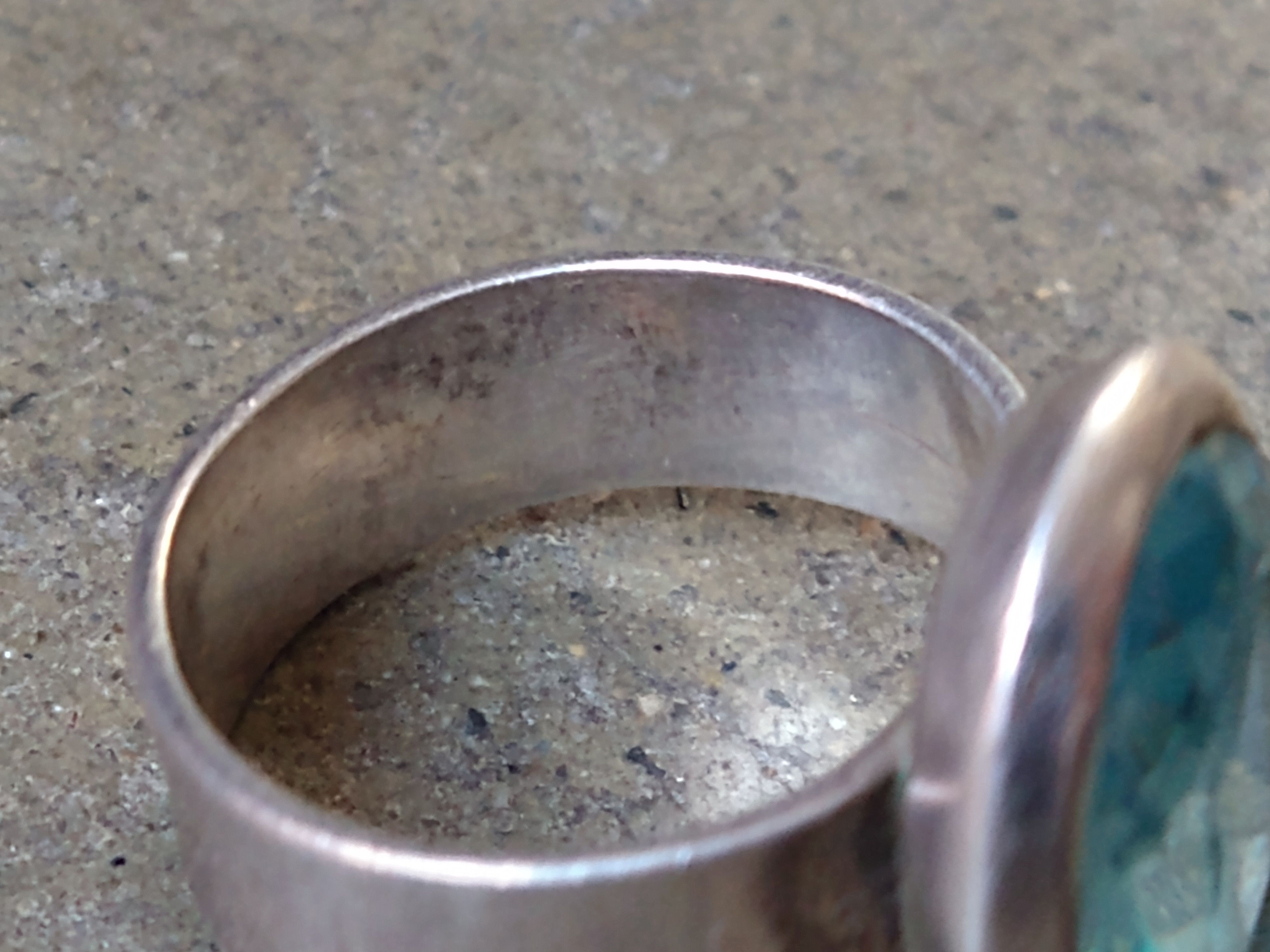 Jewelry Vintage Sterling Silver Ring Size 7.5 Blue Topaz Oval Size ONE SIZE - 11 Thumbnail