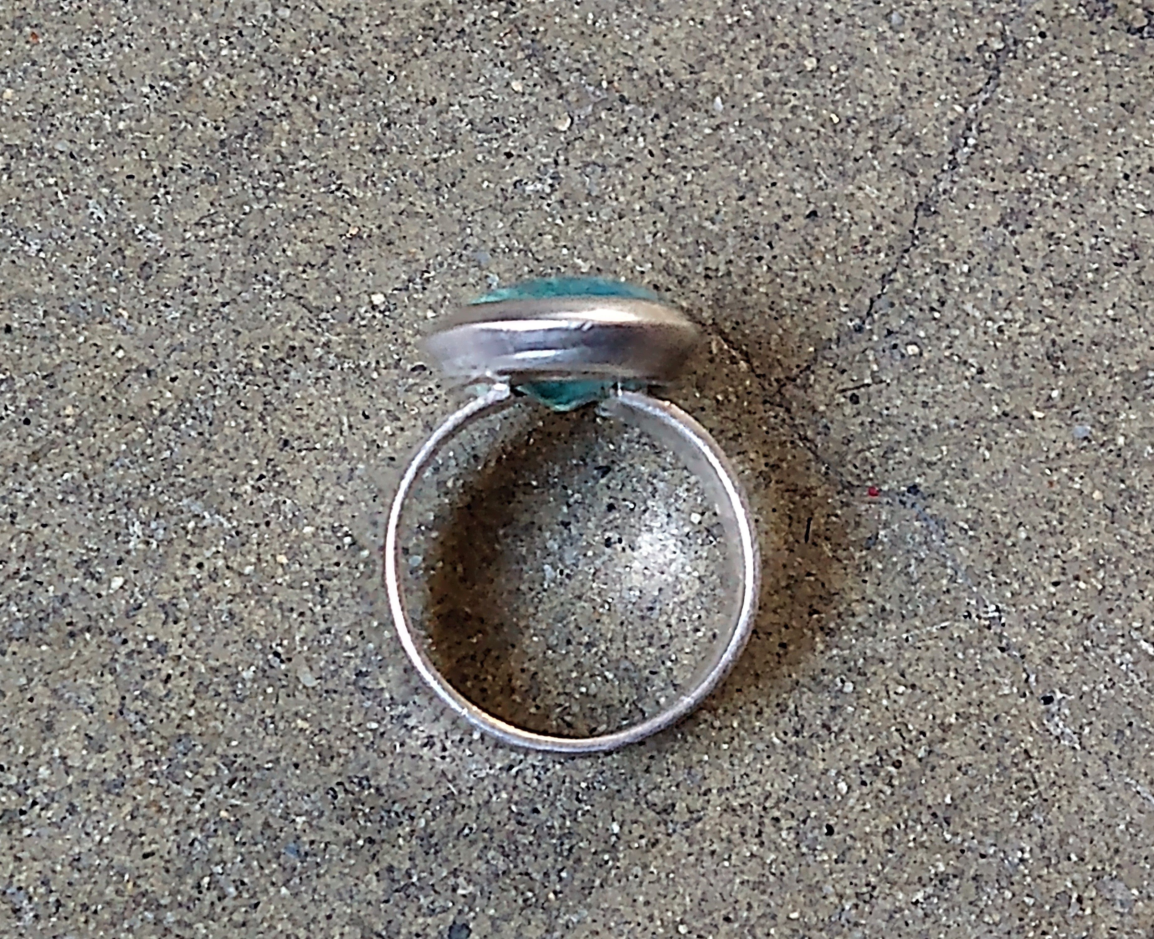 Jewelry Vintage Sterling Silver Ring Size 7.5 Blue Topaz Oval Size ONE SIZE - 6 Thumbnail