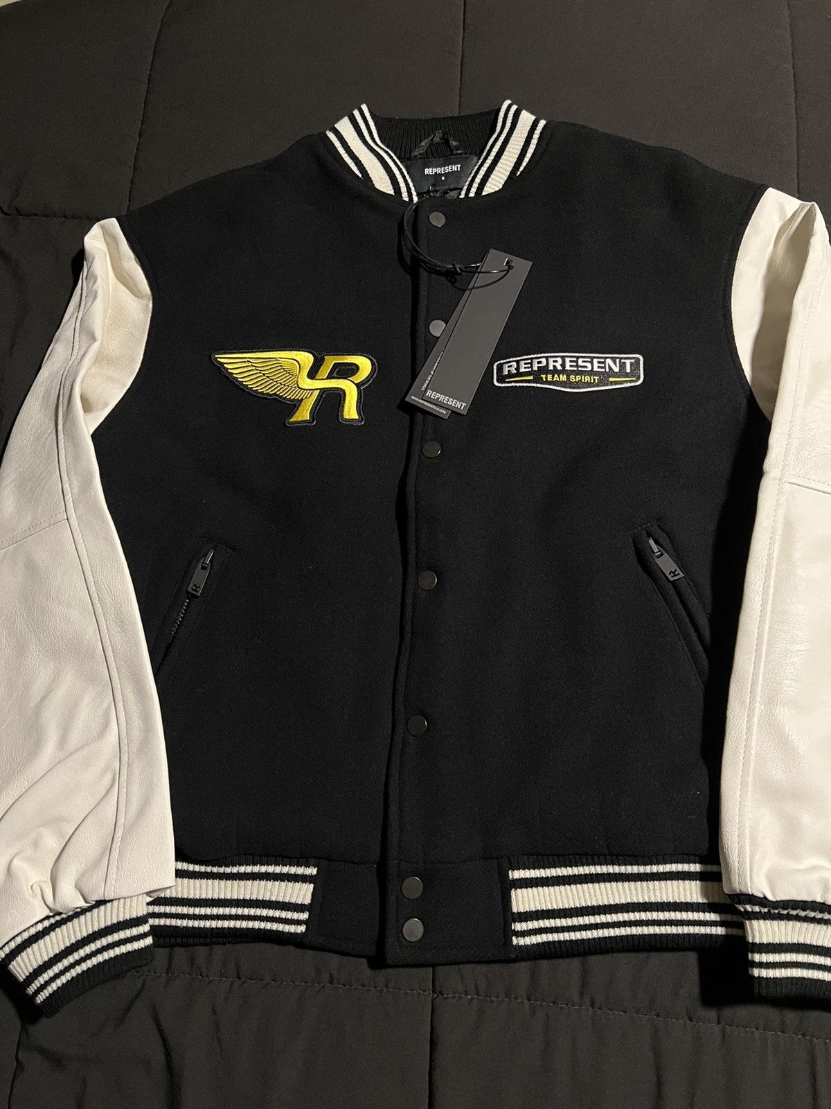 Represent Clo. Represent ‘Team Spirit’ Varsity Jacket | Grailed