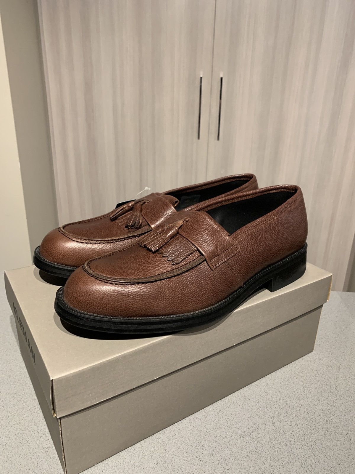 Kleman Olong G VGT Brown Leather Loafer Size 45 | Grailed