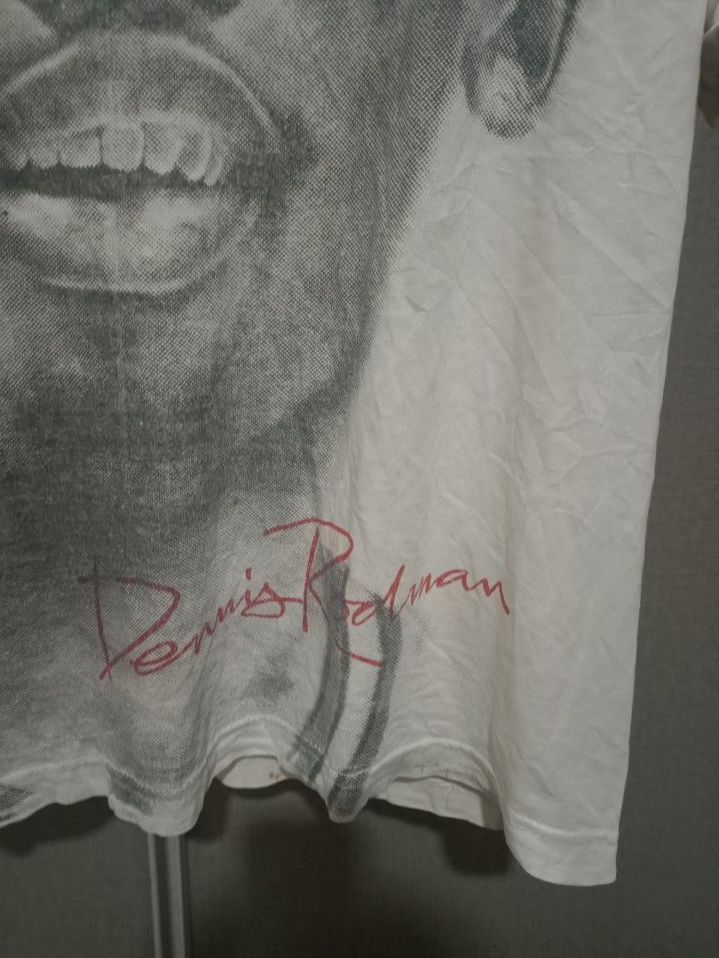 Rap Tees 90s Rodman Portrait Tee – Distressed NBA Grail Size US L / EU 52-54 / 3 - 3 Thumbnail