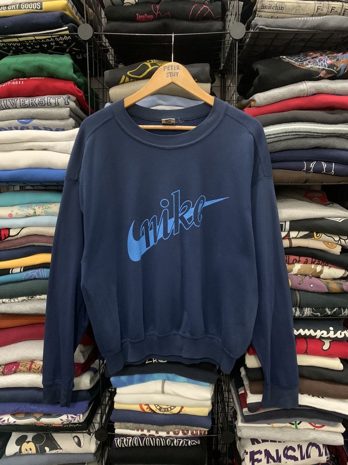 Nike × Vintage VINTAGE 90’s NIKE SWOOSH LOGO SWEATSHIRT Size US L / EU 52-54 / 3 - 1 Thumbnail