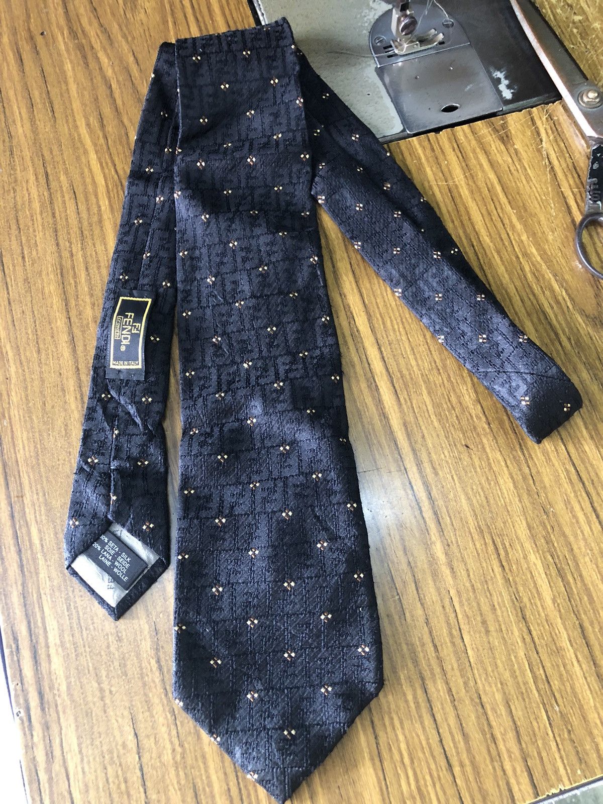 fendi monogram tie