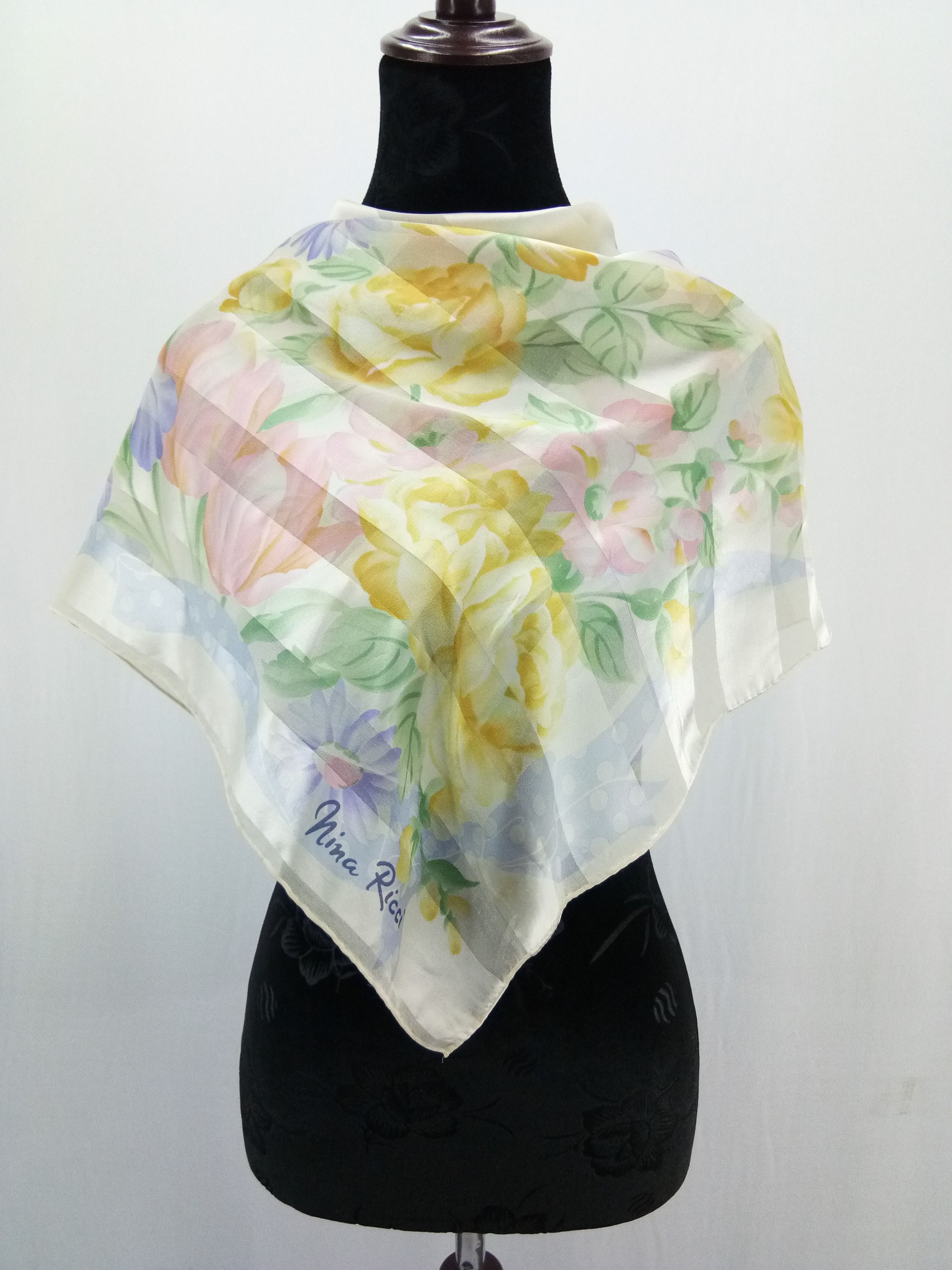 Vintage Nina Ricci Silk Scarf Square Scarf SCA36