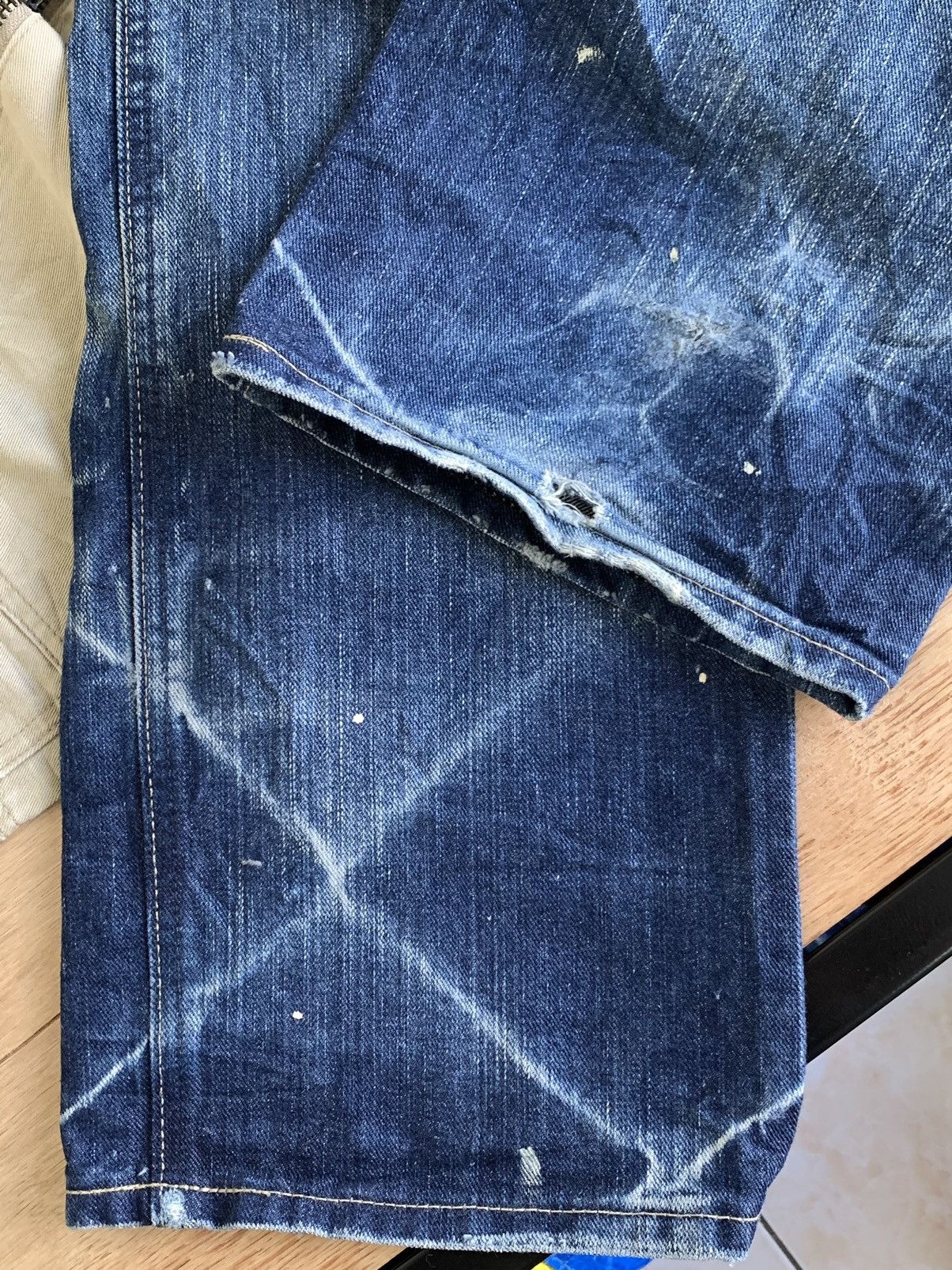 Lee Vintage Lee Riders Distressed Jeans Size US 35 - 15 Thumbnail