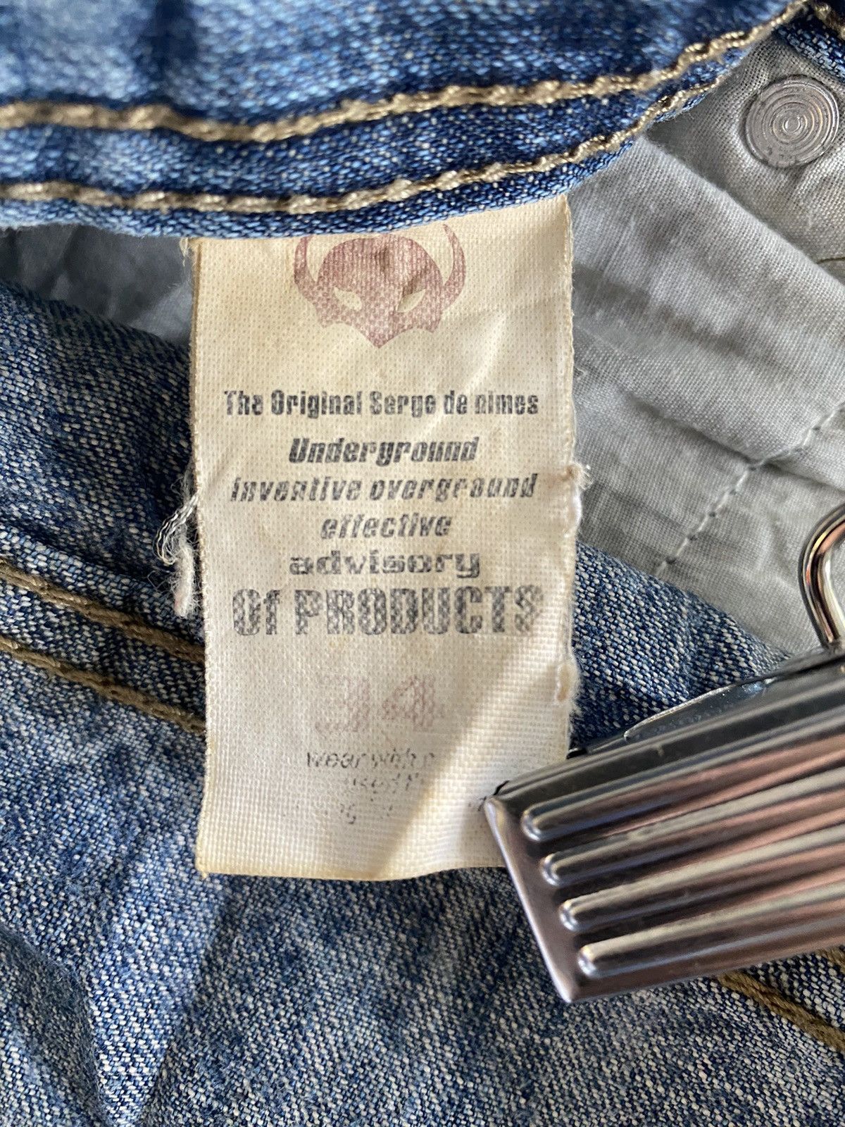 Japanese Brand DEVIL BEAN’S DISTRESSED FLARED BOOTCUT JAPANESE DENIM JEANS Size 34" / US 12 / IT 48 - 11 Thumbnail