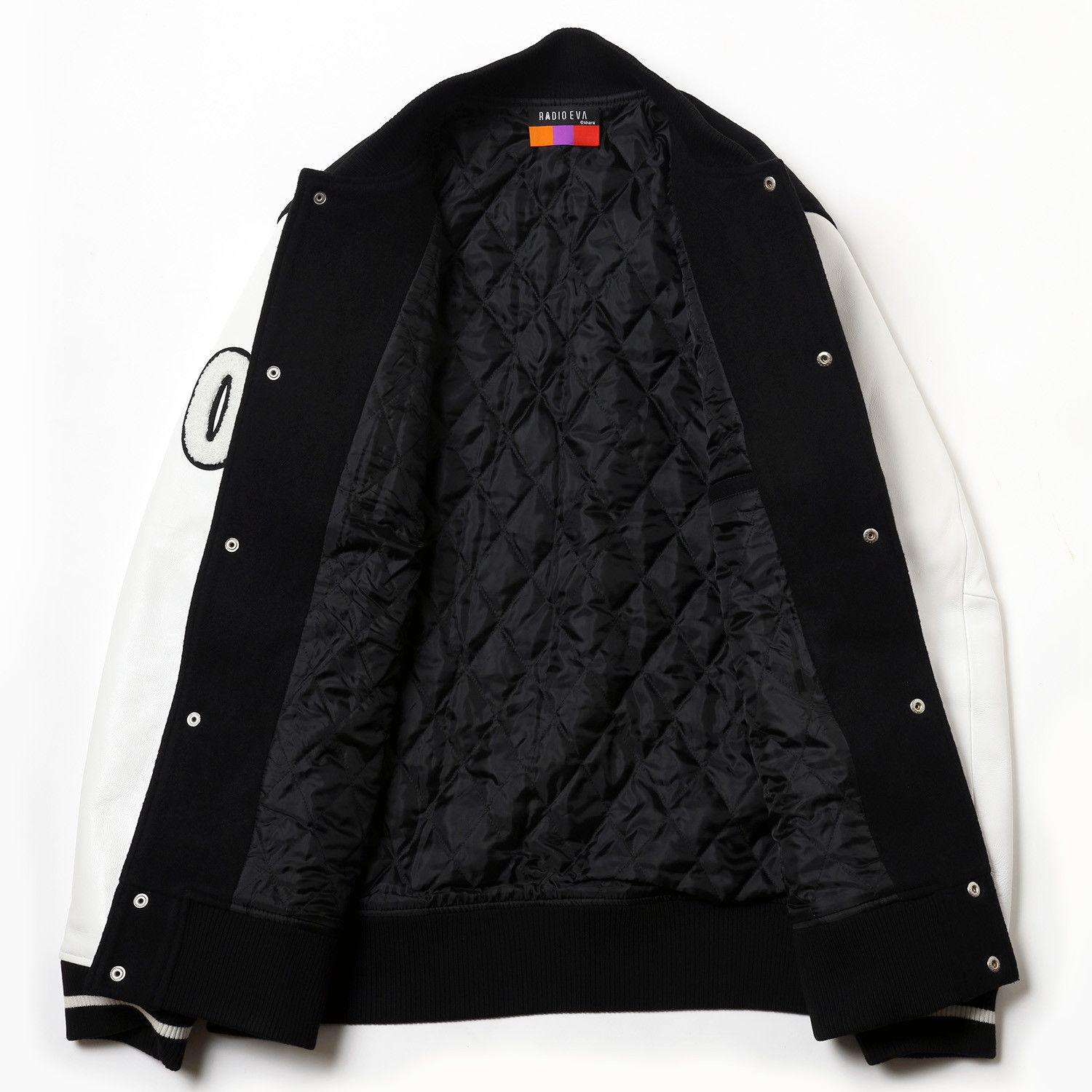 EVANGELION BASEBALL JACKET (BLACK×WHITE(EVA-01))