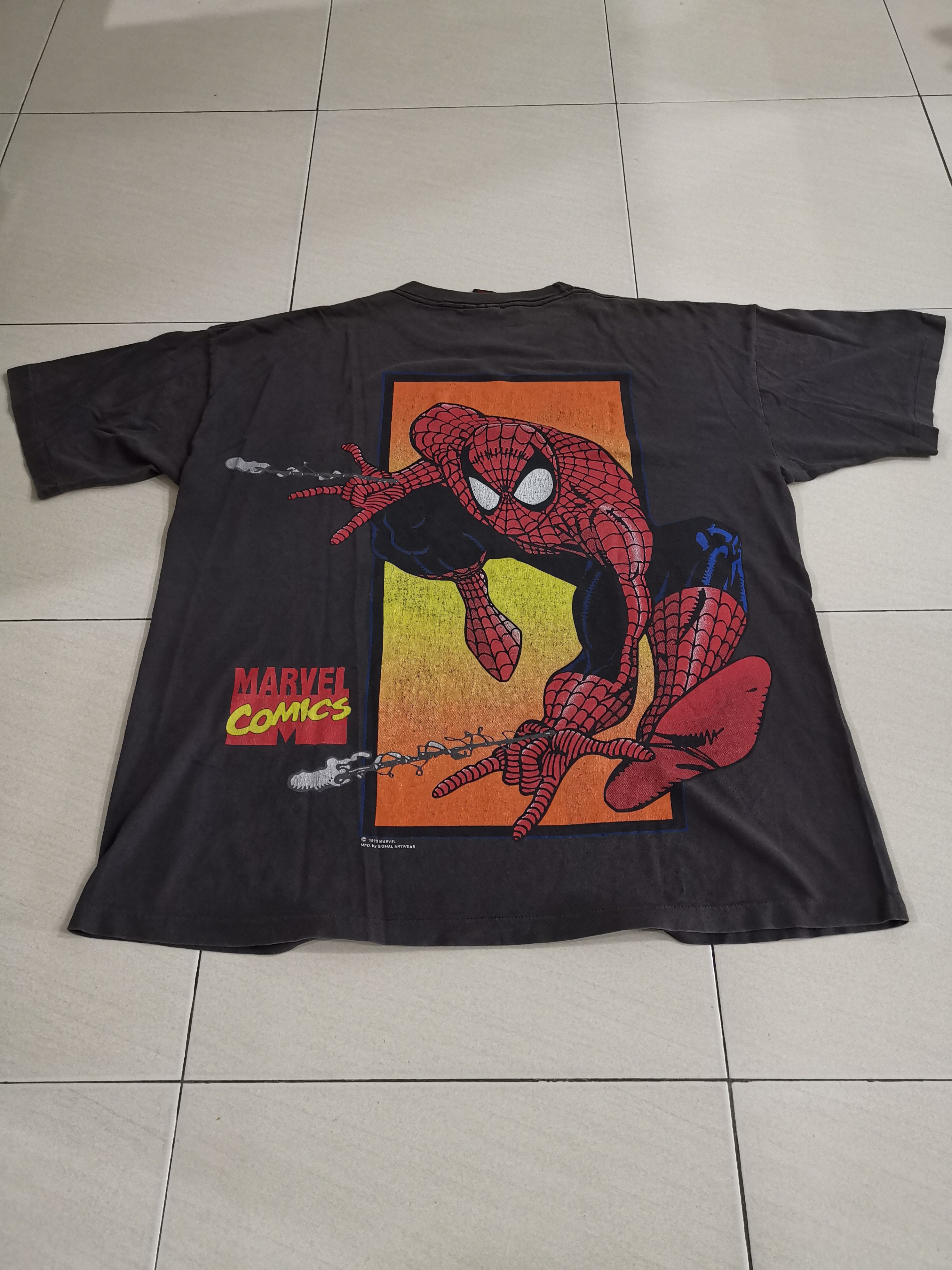 Marvel Comics × Vintage VTG Spiderman 90s Marvel Comics Overprint Tshirt Size US XL / EU 56 / 4 - 16 Thumbnail