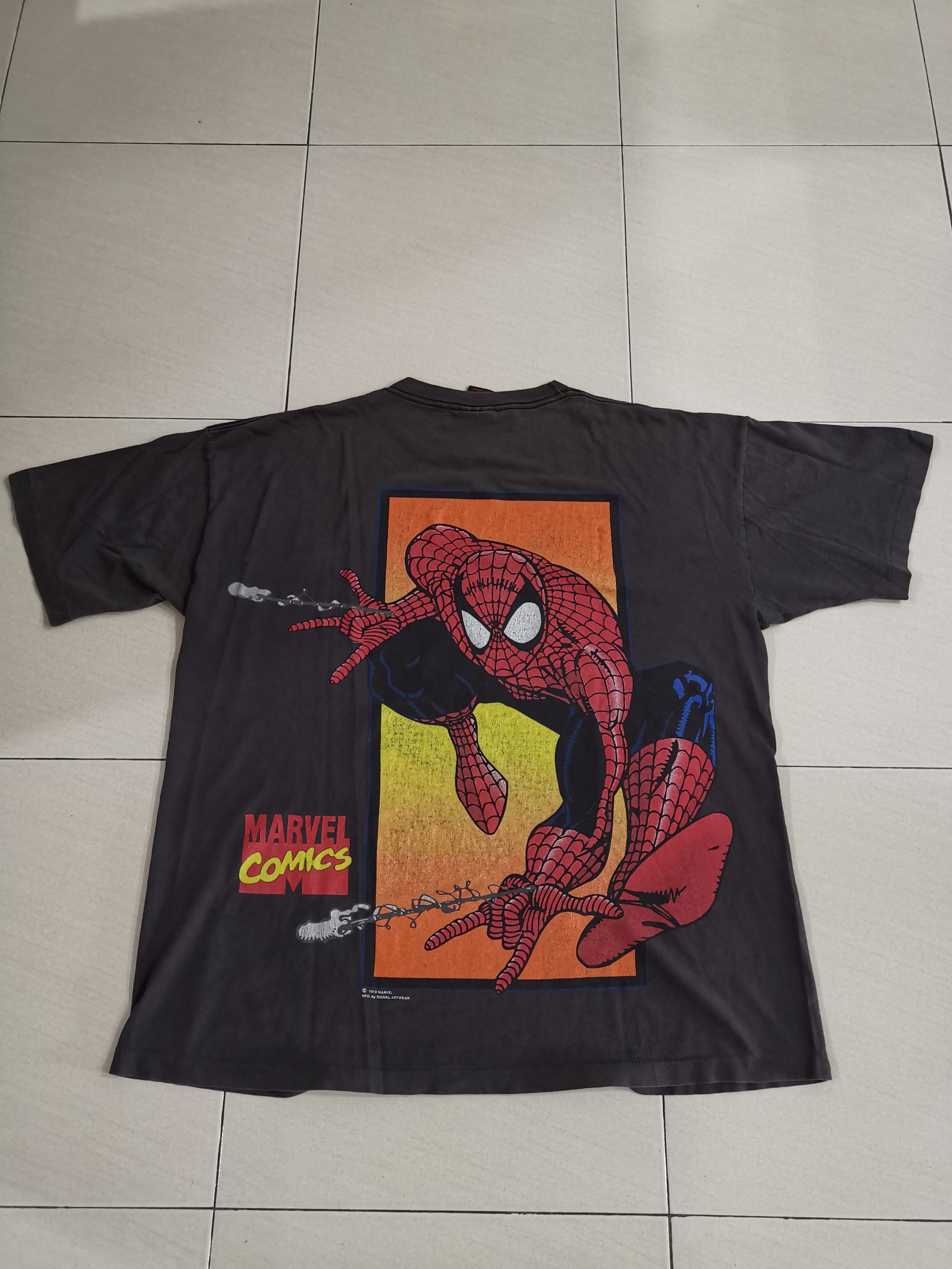 Marvel Comics × Vintage VTG Spiderman 90s Marvel Comics Overprint Tshirt Size US XL / EU 56 / 4 - 9 Thumbnail
