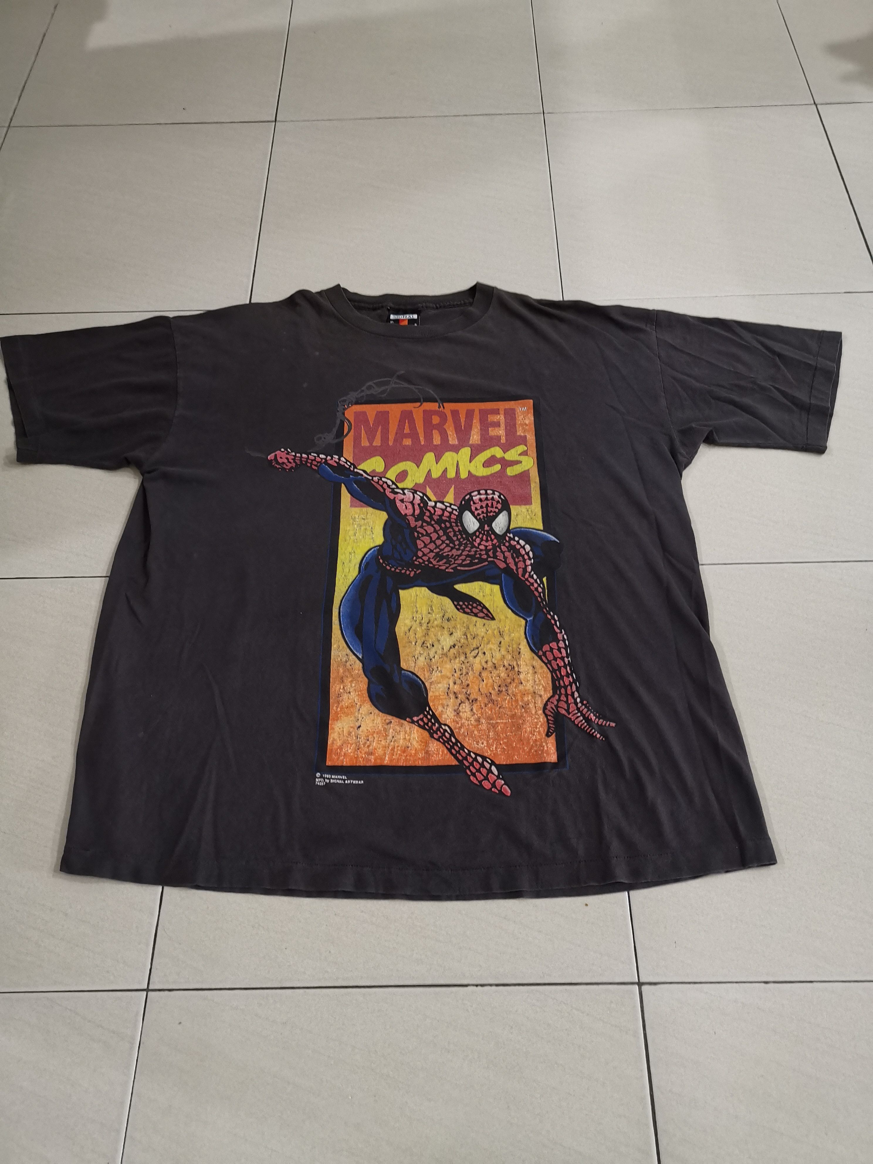 Marvel Comics × Vintage VTG Spiderman 90s Marvel Comics Overprint Tshirt Size US XL / EU 56 / 4 - 5 Thumbnail