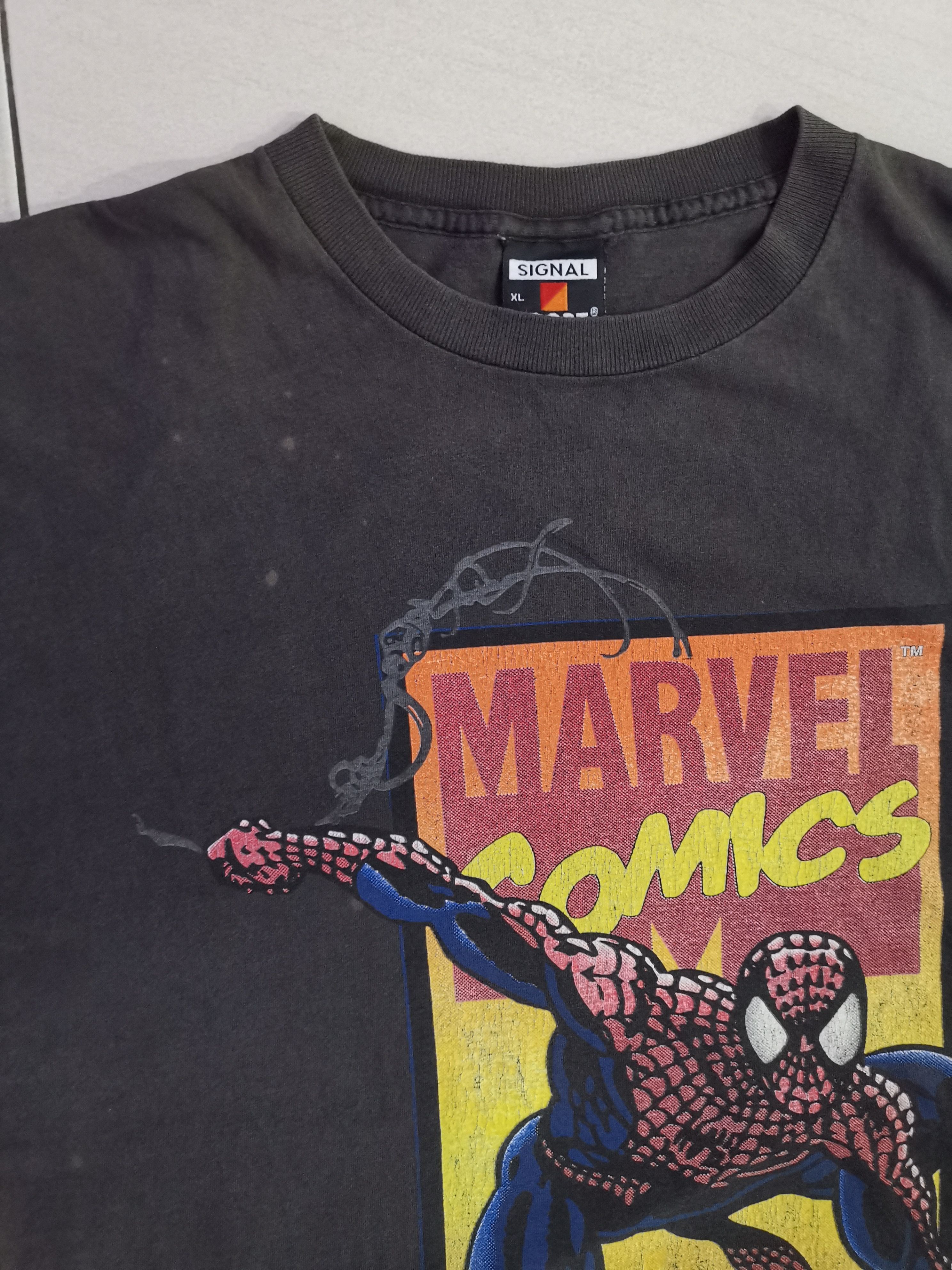 Marvel Comics × Vintage VTG Spiderman 90s Marvel Comics Overprint Tshirt Size US XL / EU 56 / 4 - 10 Thumbnail