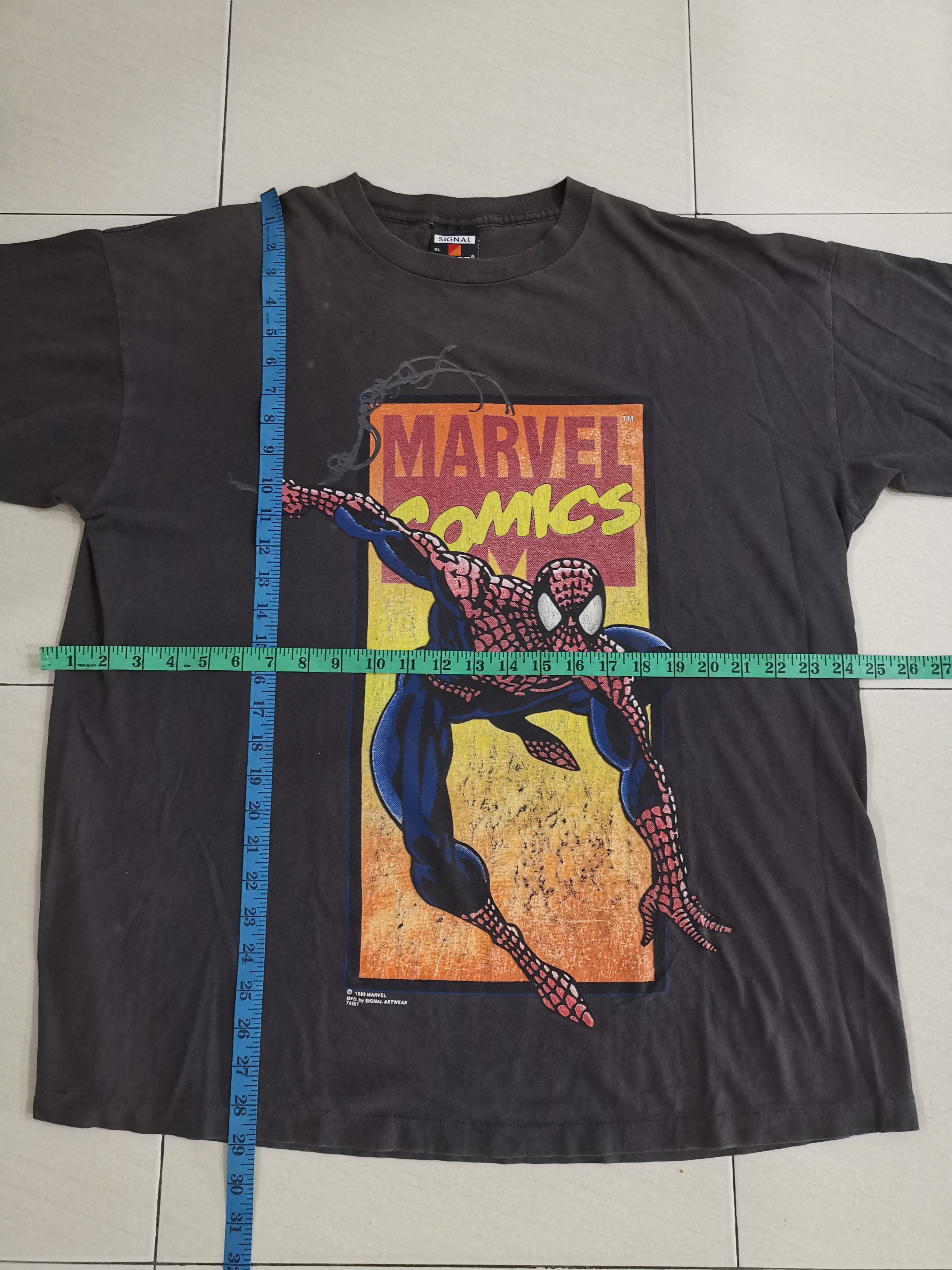 Marvel Comics × Vintage VTG Spiderman 90s Marvel Comics Overprint Tshirt Size US XL / EU 56 / 4 - 3 Thumbnail