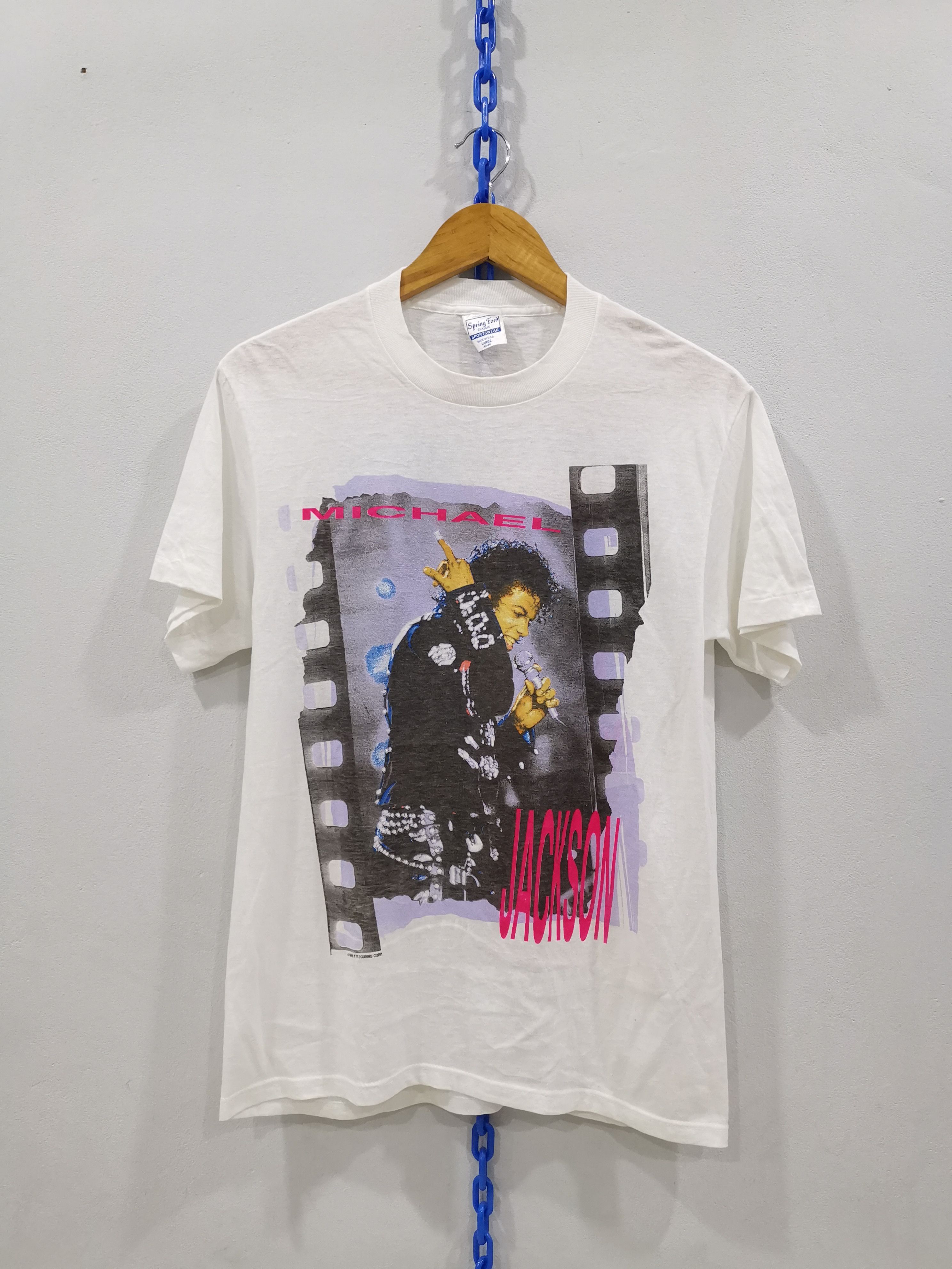 Vintage Michael Jackson 1988 Sold Out Europe Bad Tour T-Shirt Sz XL