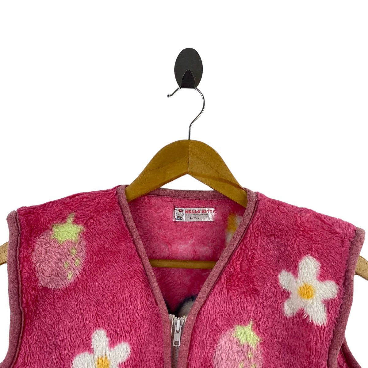 Vintage HELLO KITTY Cartoon Animation Pink Vest Long Fleece Wear Size S / US 4 / IT 40 - 4 Thumbnail