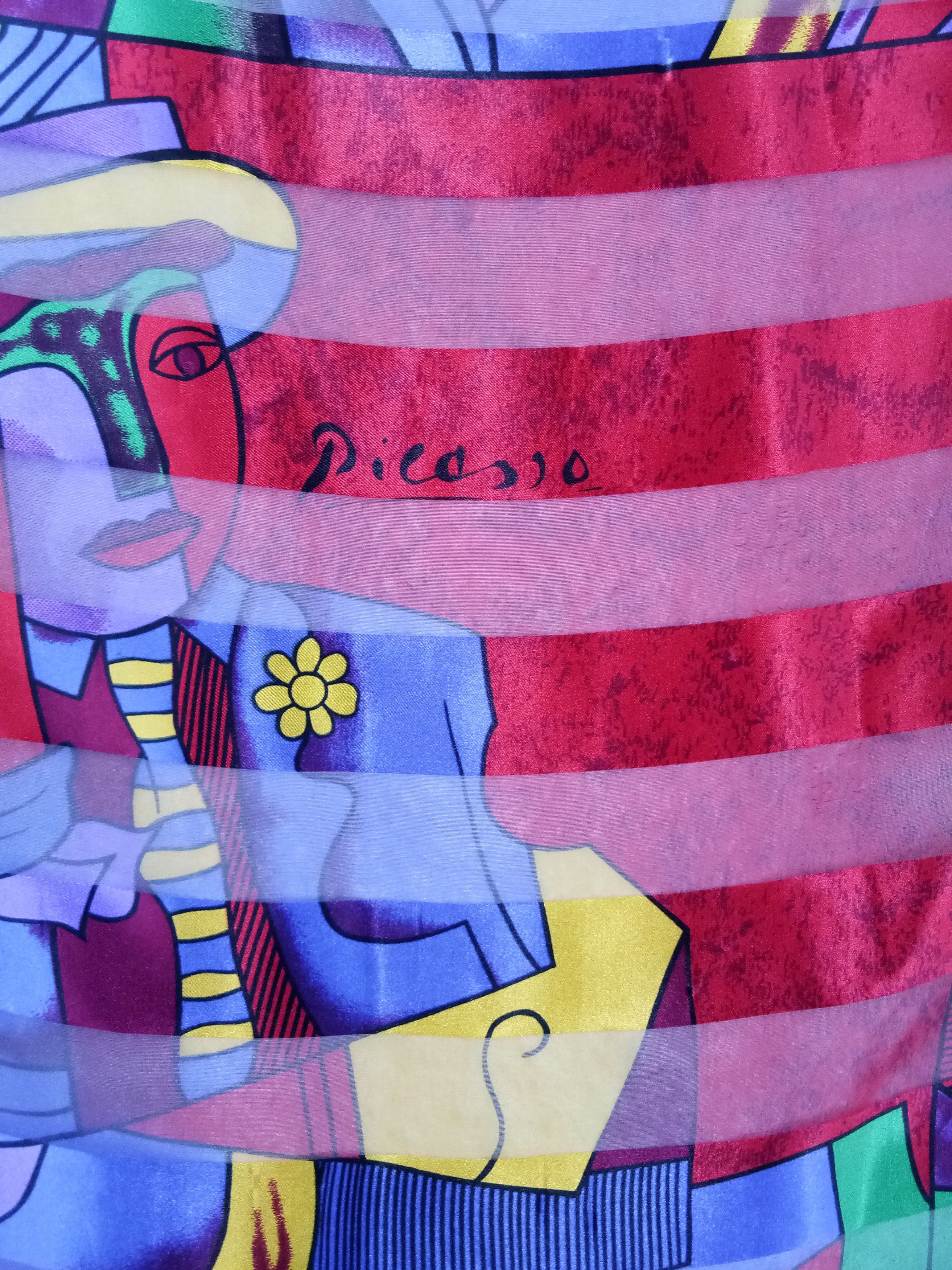 Vintage Vintage Picasso Silk Scarf / Square Scarf - SCA60 Size ONE SIZE - 3 Thumbnail