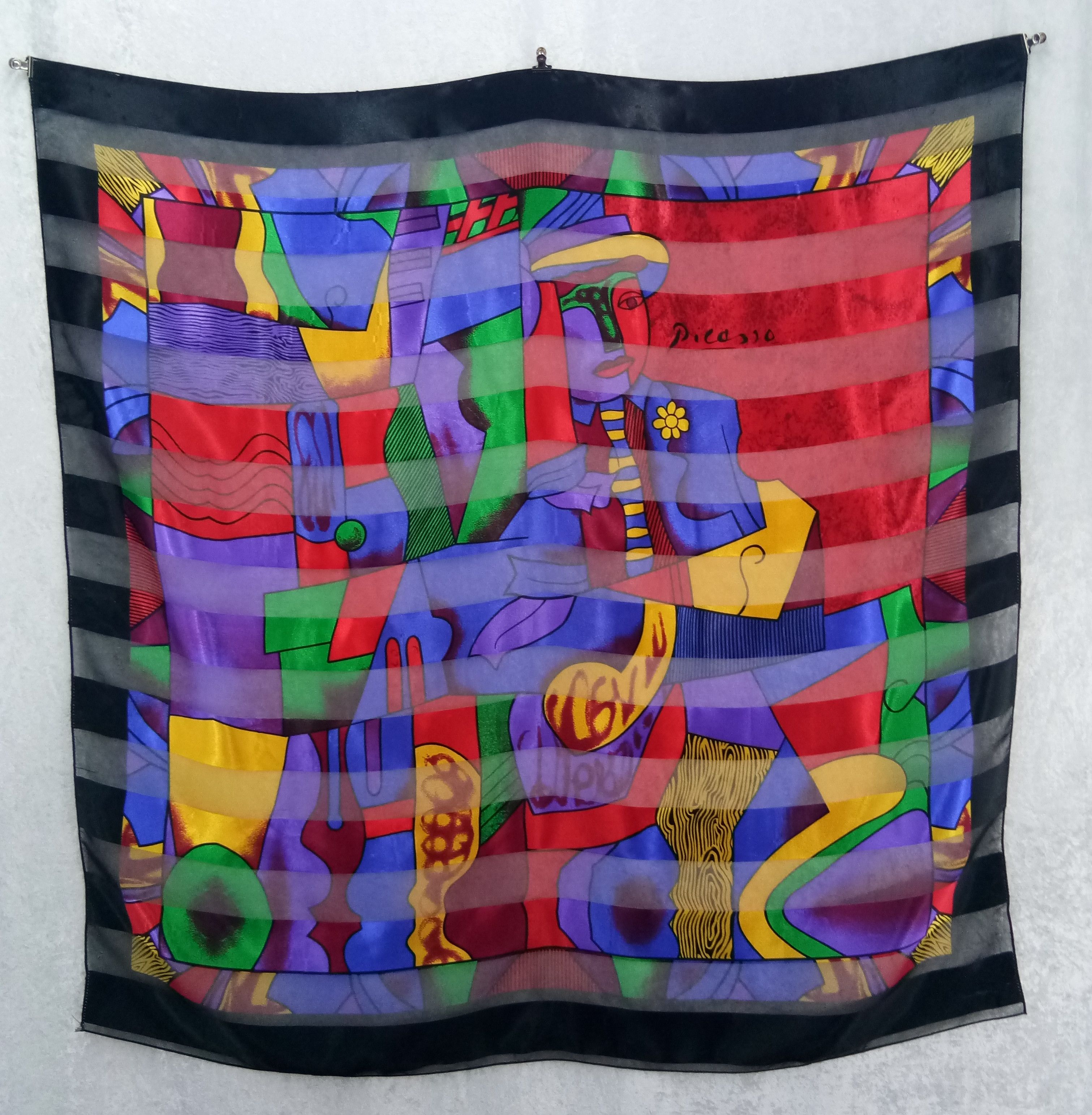Vintage Vintage Picasso Silk Scarf / Square Scarf - SCA60 Size ONE SIZE - 2 Preview
