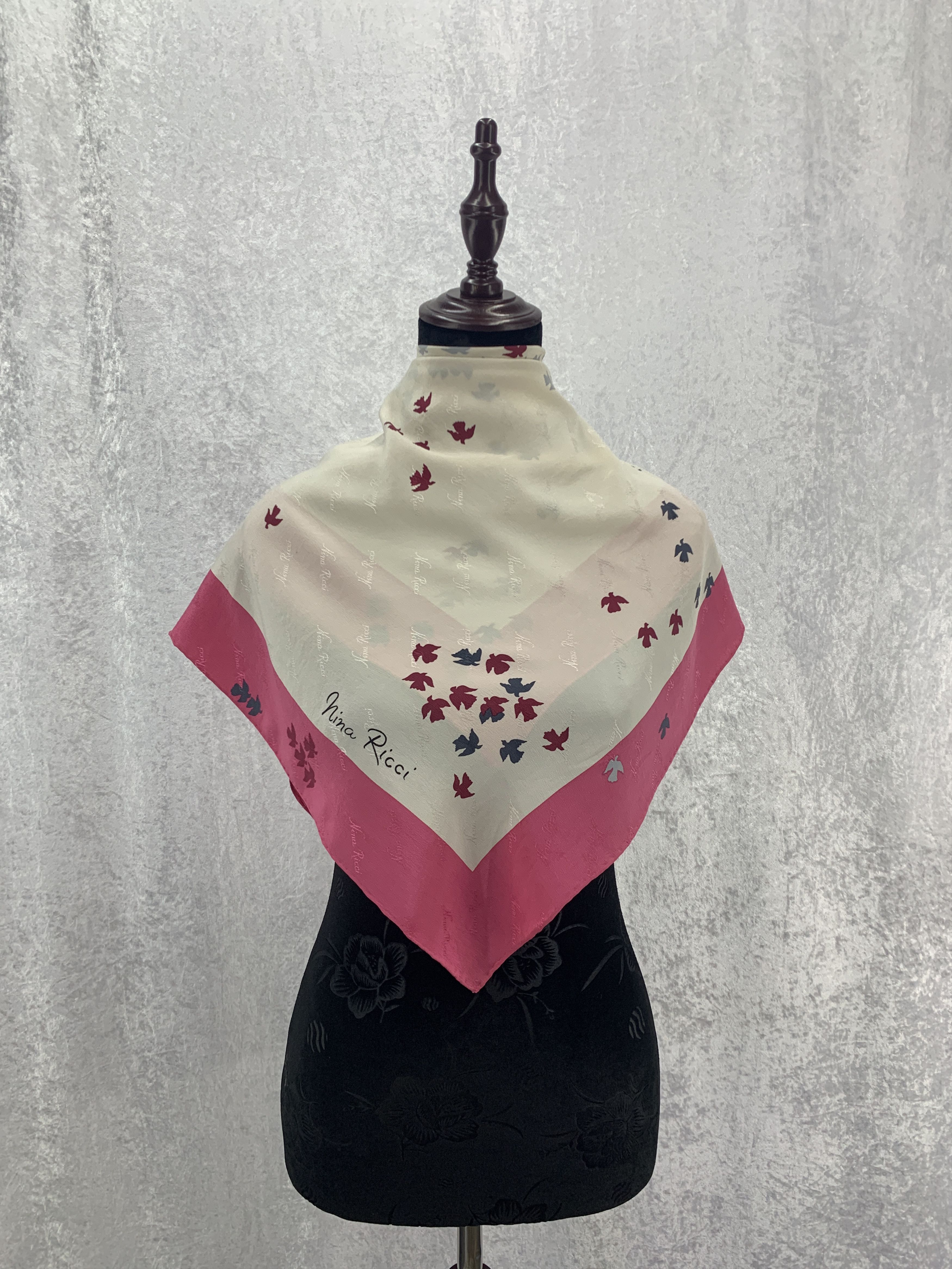 Vintage Nina Ricci Silk Scarf Square Scarf SCA64