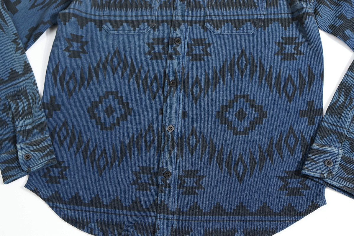 RRL Ralph Lauren Southwestern Corduroy Work Shirt Aztec Indian Serape Size US S / EU 44-46 / 1 - 7 Thumbnail