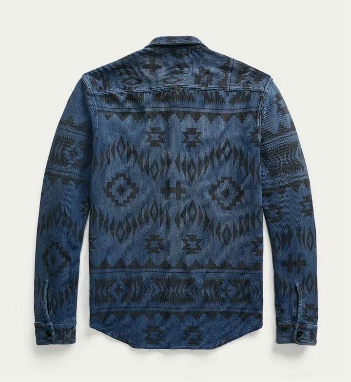 RRL Ralph Lauren Southwestern Corduroy Work Shirt Aztec Indian Serape Size US S / EU 44-46 / 1 - 2 Thumbnail