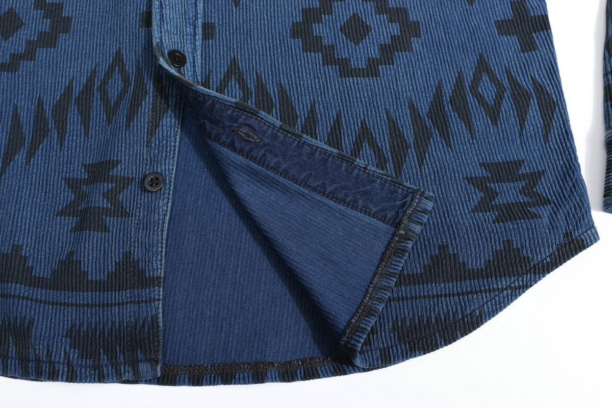 RRL Ralph Lauren Southwestern Corduroy Work Shirt Aztec Indian Serape Size US S / EU 44-46 / 1 - 14 Thumbnail