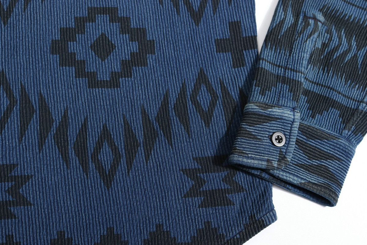 RRL Ralph Lauren Southwestern Corduroy Work Shirt Aztec Indian Serape Size US S / EU 44-46 / 1 - 10 Thumbnail