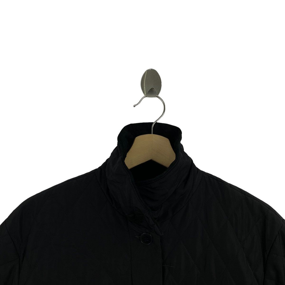 Weekend Max Mara WEEKEND By MAX MARA Italy Designer Quilted Black Coat Jacket Size L / US 10 / IT 46 - 2 Thumbnail