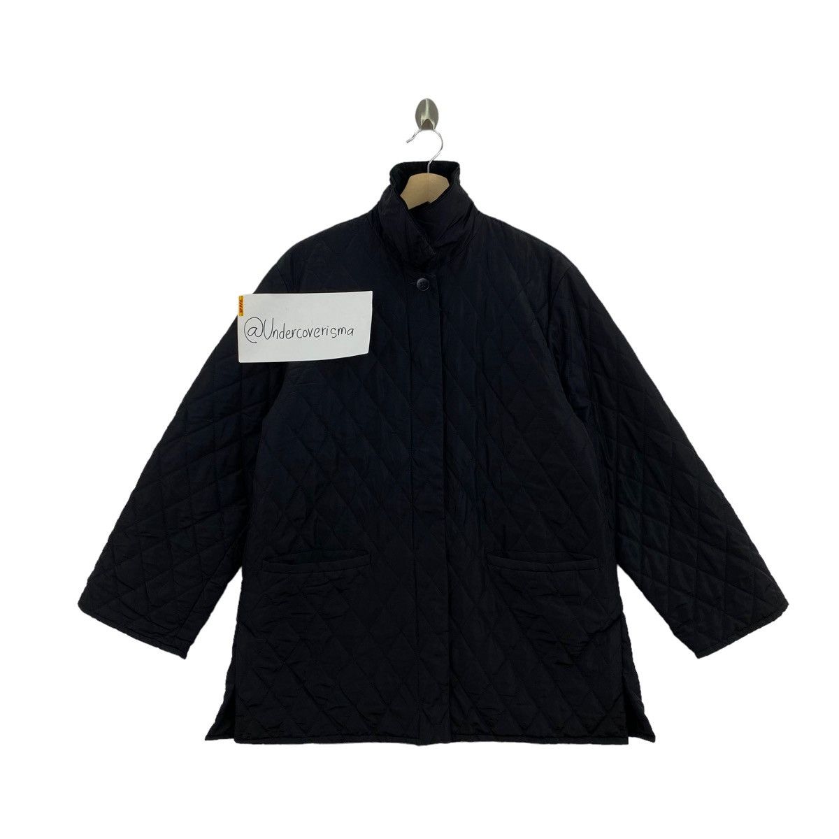Weekend Max Mara WEEKEND By MAX MARA Italy Designer Quilted Black Coat Jacket Size L / US 10 / IT 46 - 1 Thumbnail