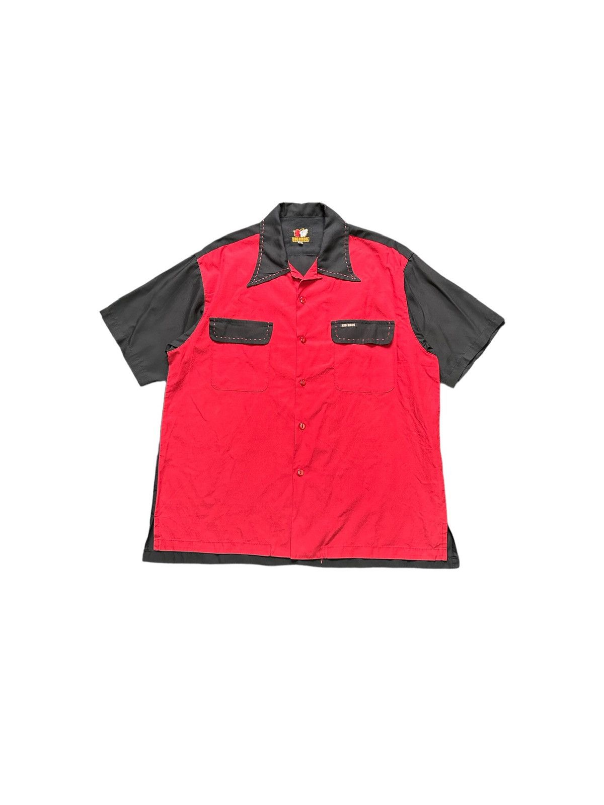 20471120 × Beauty Beast × Vintage 90s Big Bros Bowling rayon shirt collar camp Size US L / EU 52-54 / 3 - 1 Thumbnail