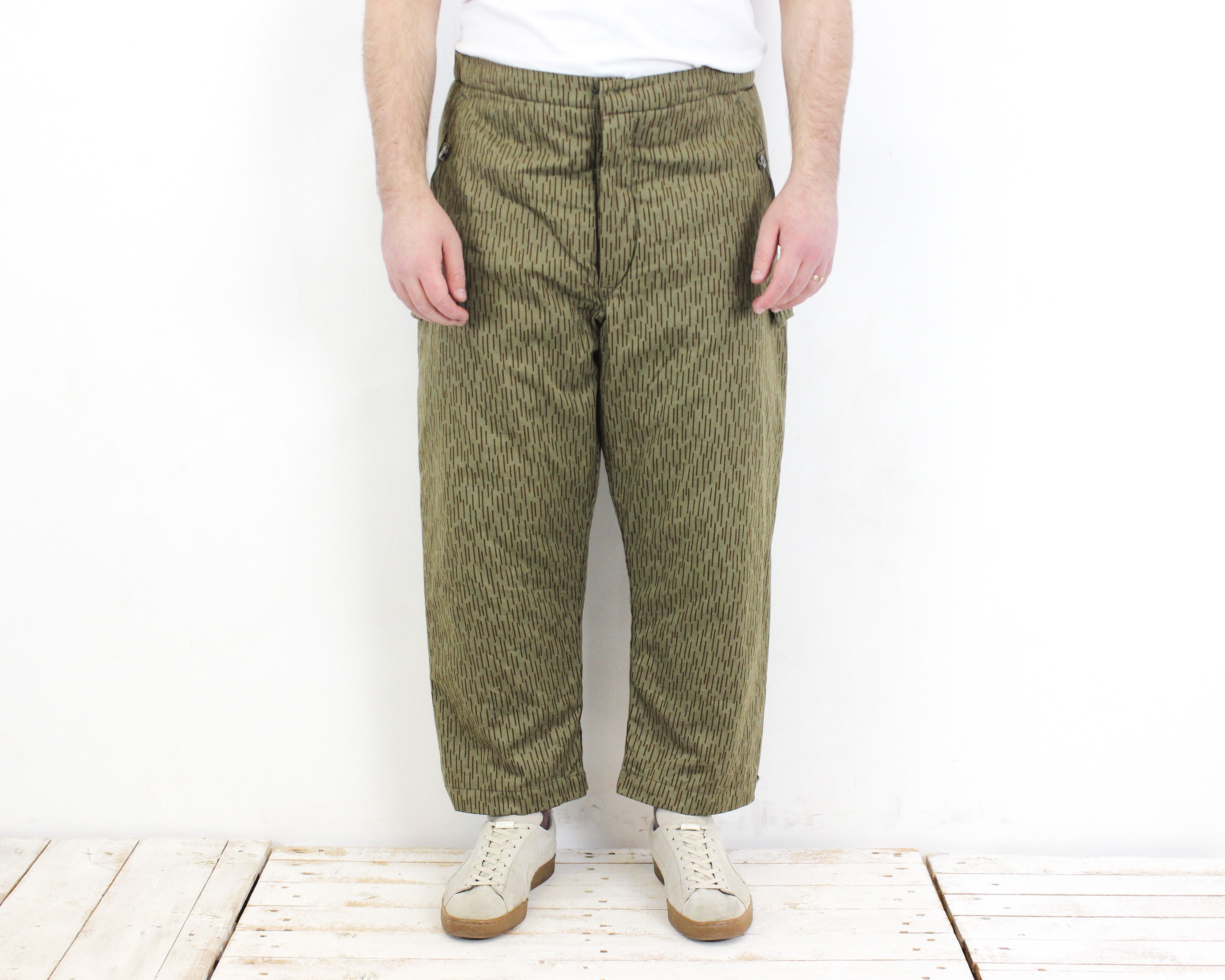 Vintage 70s Winter L Camo Strichtarn Pants Sturm Handels Trousers XL Size US 38 / EU 54 - 2 Thumbnail