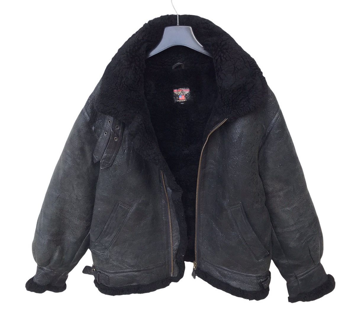 Vintage 🔥RARE🔥 B-3 Vintage Wind Armor Leather Jacket 23M5658 Size US L / EU 52-54 / 3 - 3 Thumbnail