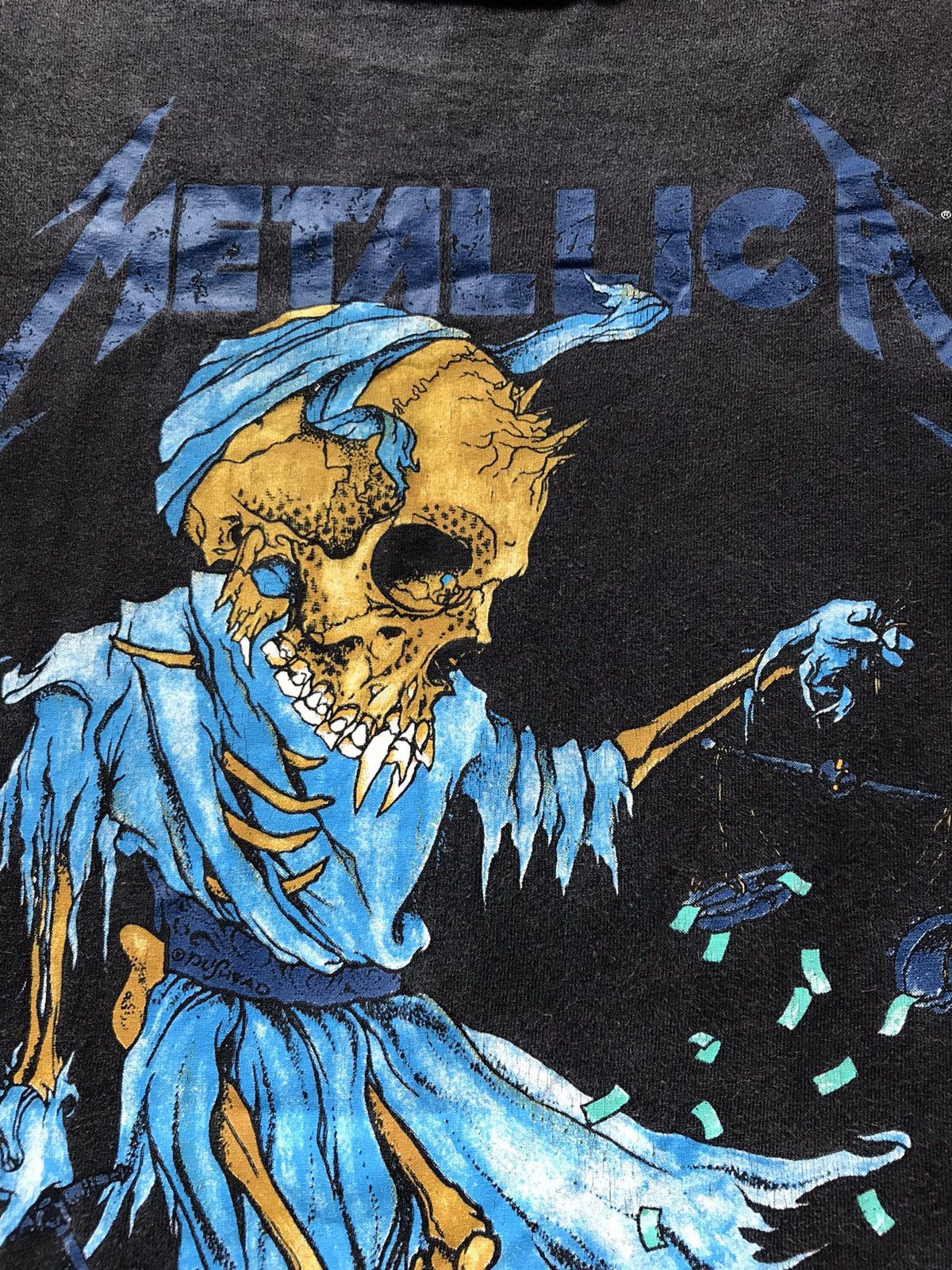 Band Tees 80s Vintage Metallica Their Money Tips Band Tee Tshirt Size US L / EU 52-54 / 3 - 4 Thumbnail
