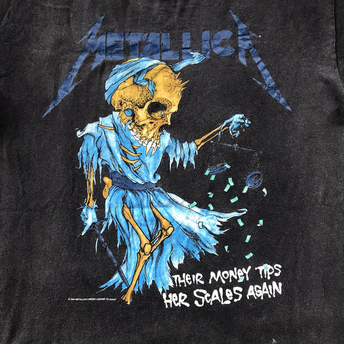 Band Tees 80s Vintage Metallica Their Money Tips Band Tee Tshirt Size US L / EU 52-54 / 3 - 2 Thumbnail