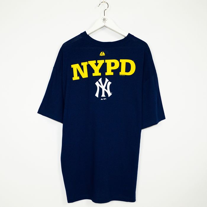 Vintage VERY RARE 🔥 Vintage Yankees x NYPD majestic tab | Grailed