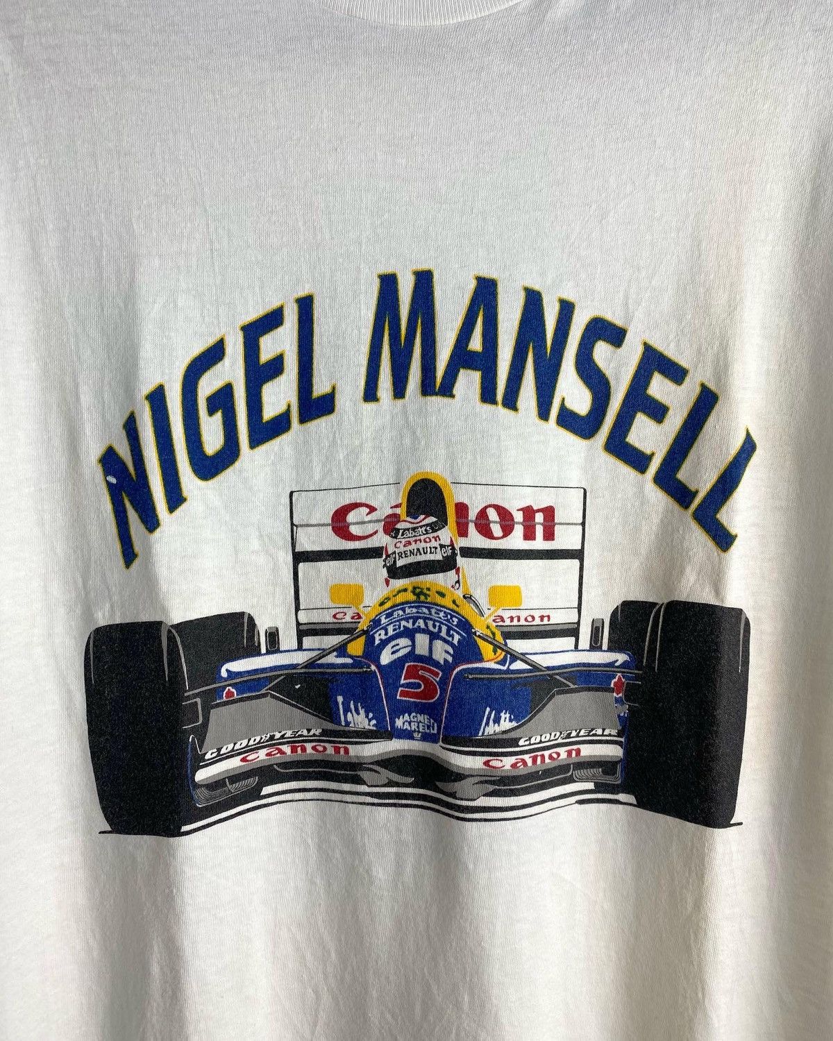 Hanes × Vintage 1992 Nigel Mansell Williams Renault Camel Tshirt Size US XL / EU 56 / 4 - 4 Thumbnail