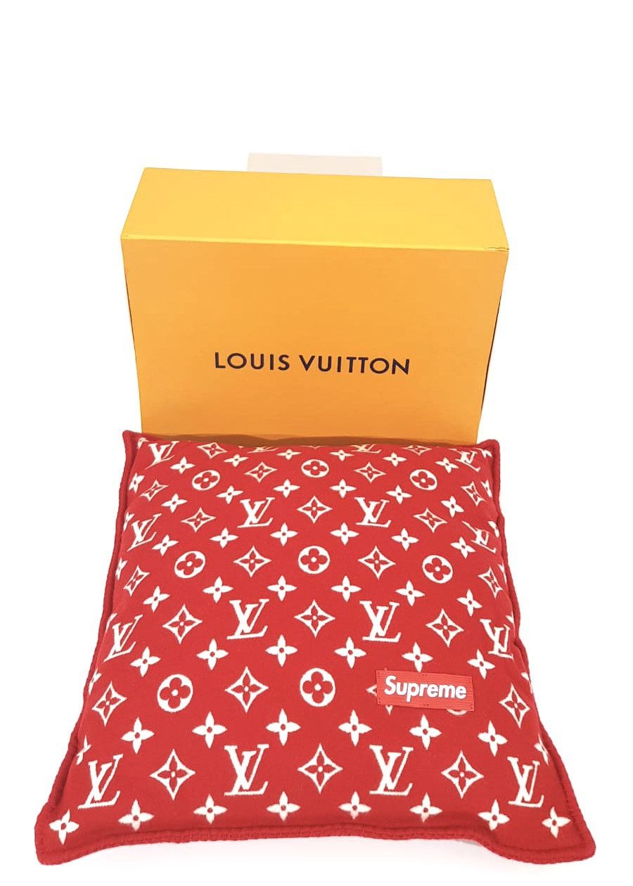 Supreme Louis Vuitton X Supreme Pillow Red Monogram Grailed