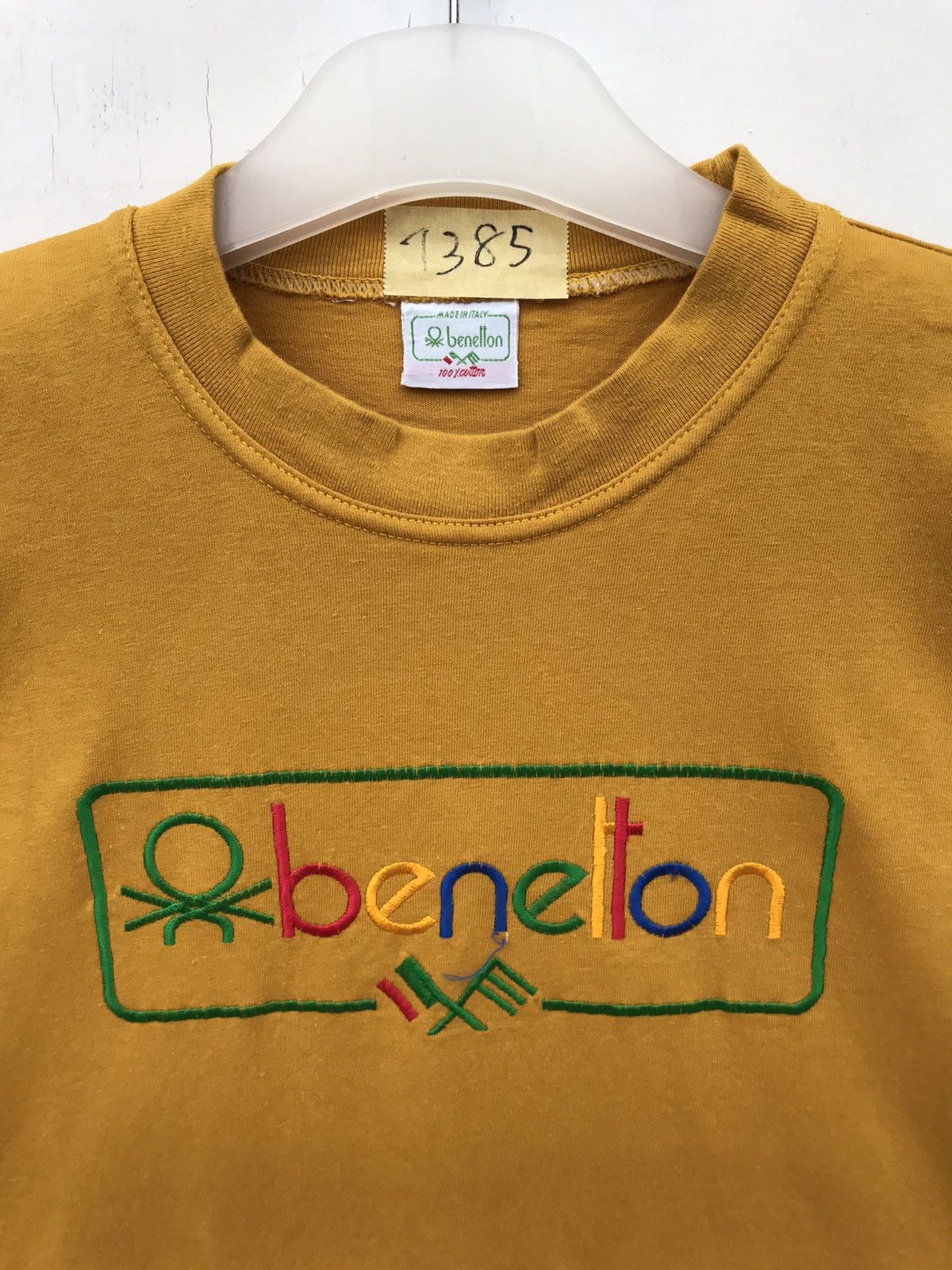 Benetton Vintage Benetton Spellout Tees Size US L / EU 52-54 / 3 - 3 Thumbnail