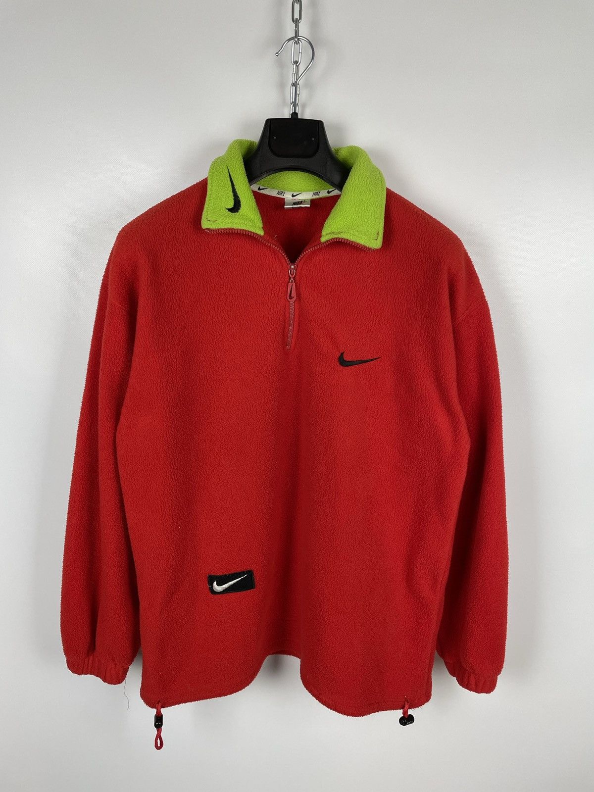 Nike × Vintage Vintage 90s Nike Big Logo 1/3 Zip Fleece Size US M / EU 48-50 / 2 - 4 Thumbnail