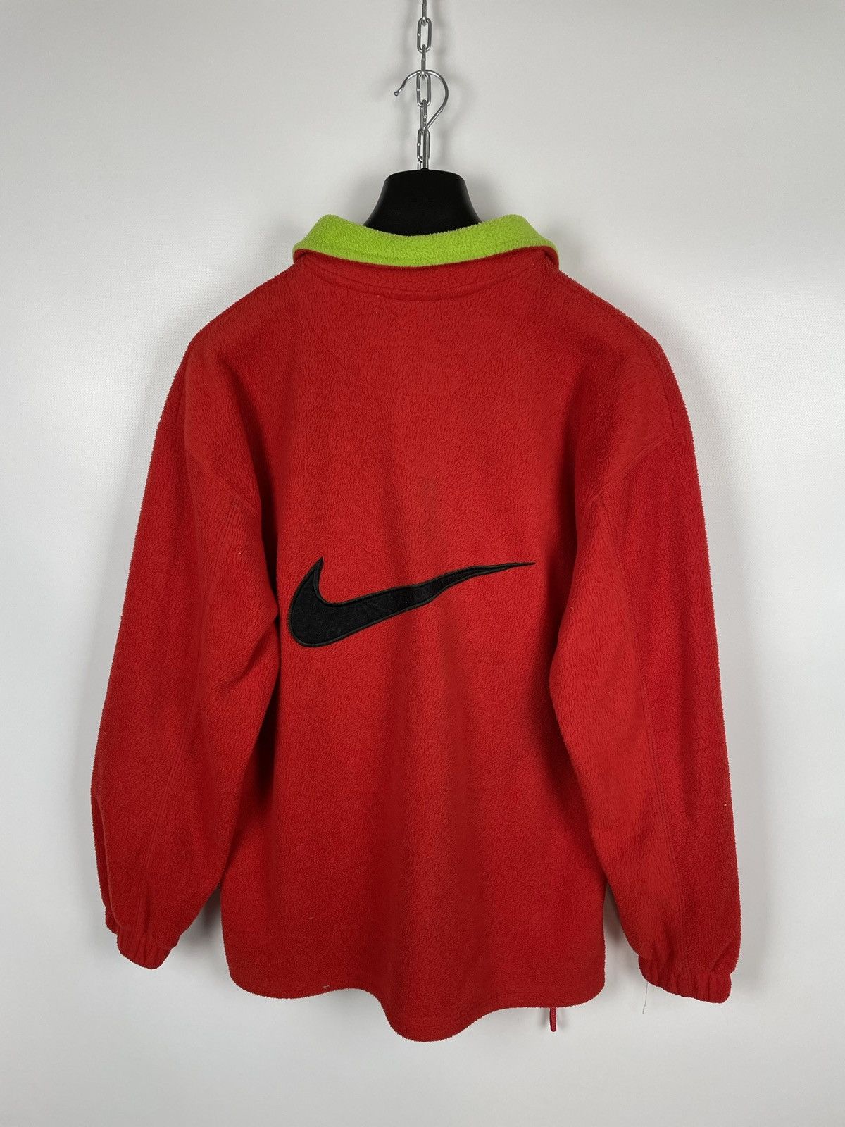 Nike × Vintage Vintage 90s Nike Big Logo 1/3 Zip Fleece Size US M / EU 48-50 / 2 - 1 Thumbnail