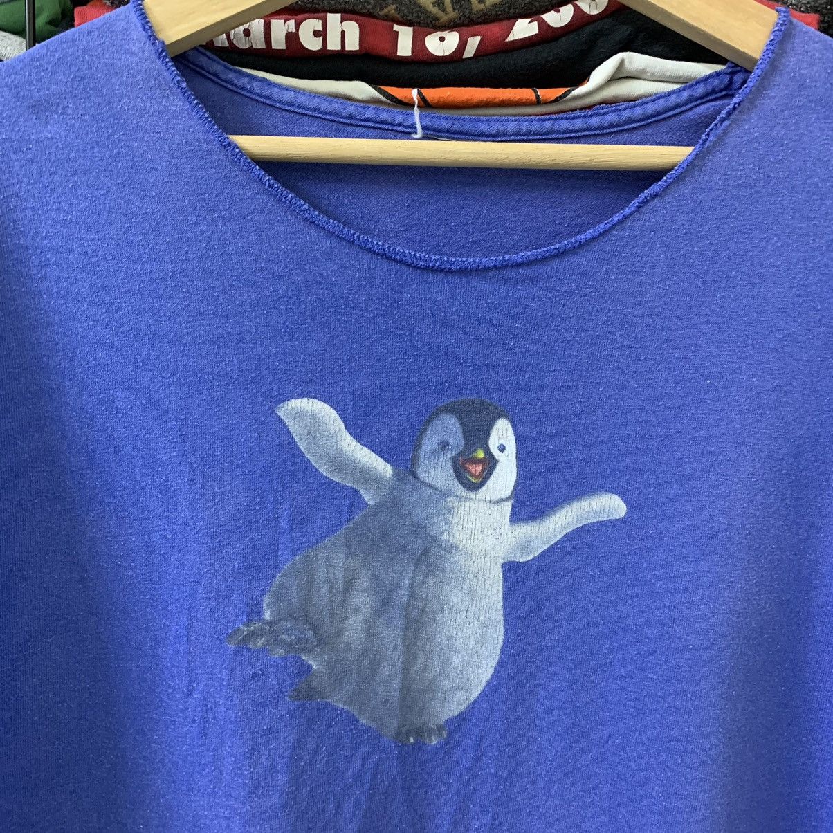 Vintage VINTAGE HAPPY FEET DISTRESS TEE Size US L / EU 52-54 / 3 - 3 Thumbnail