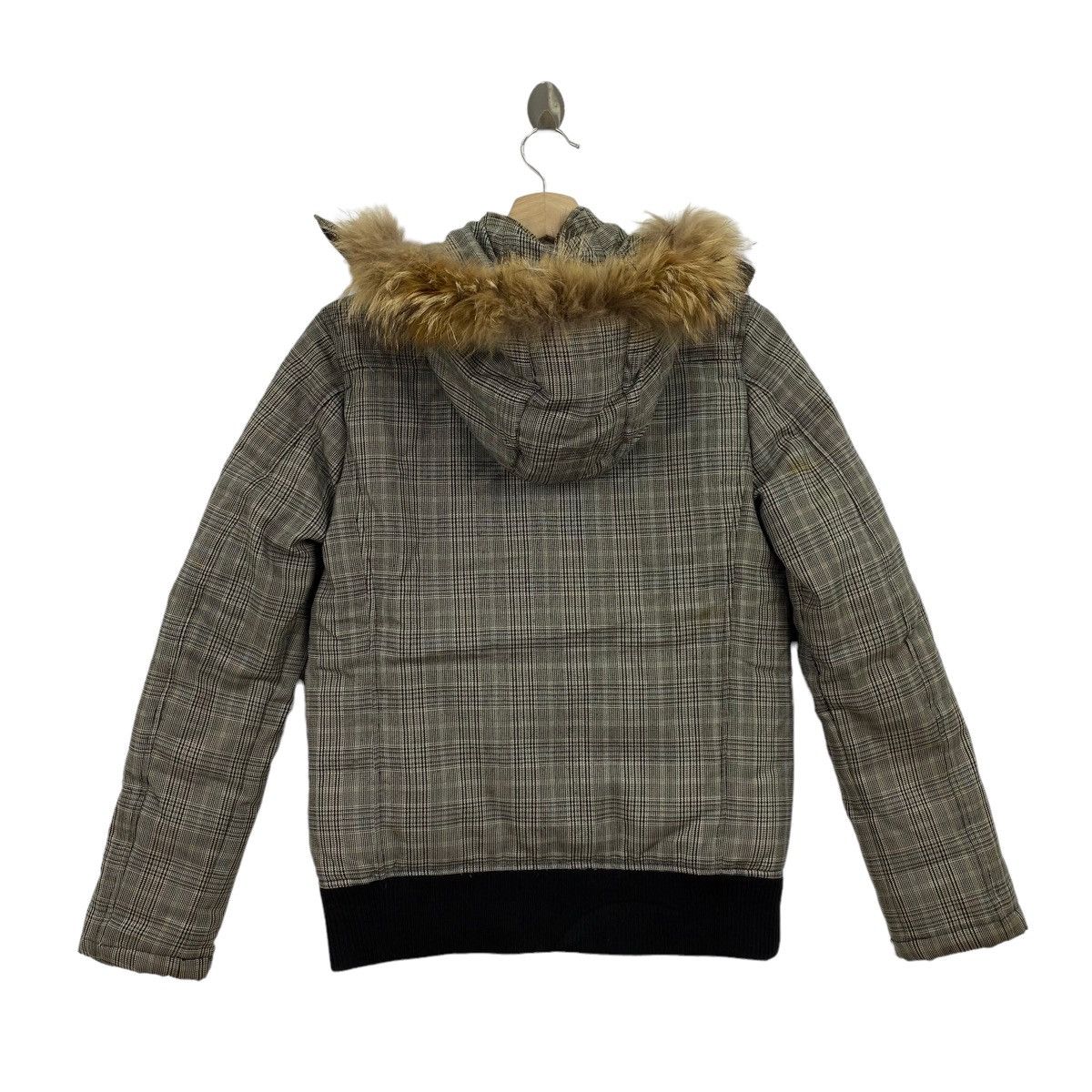 Fred Perry FRED PERRY LONDON Tartan Check Zipper Grey Puffer Jacket Size M / US 6-8 / IT 42-44 - 6 Thumbnail