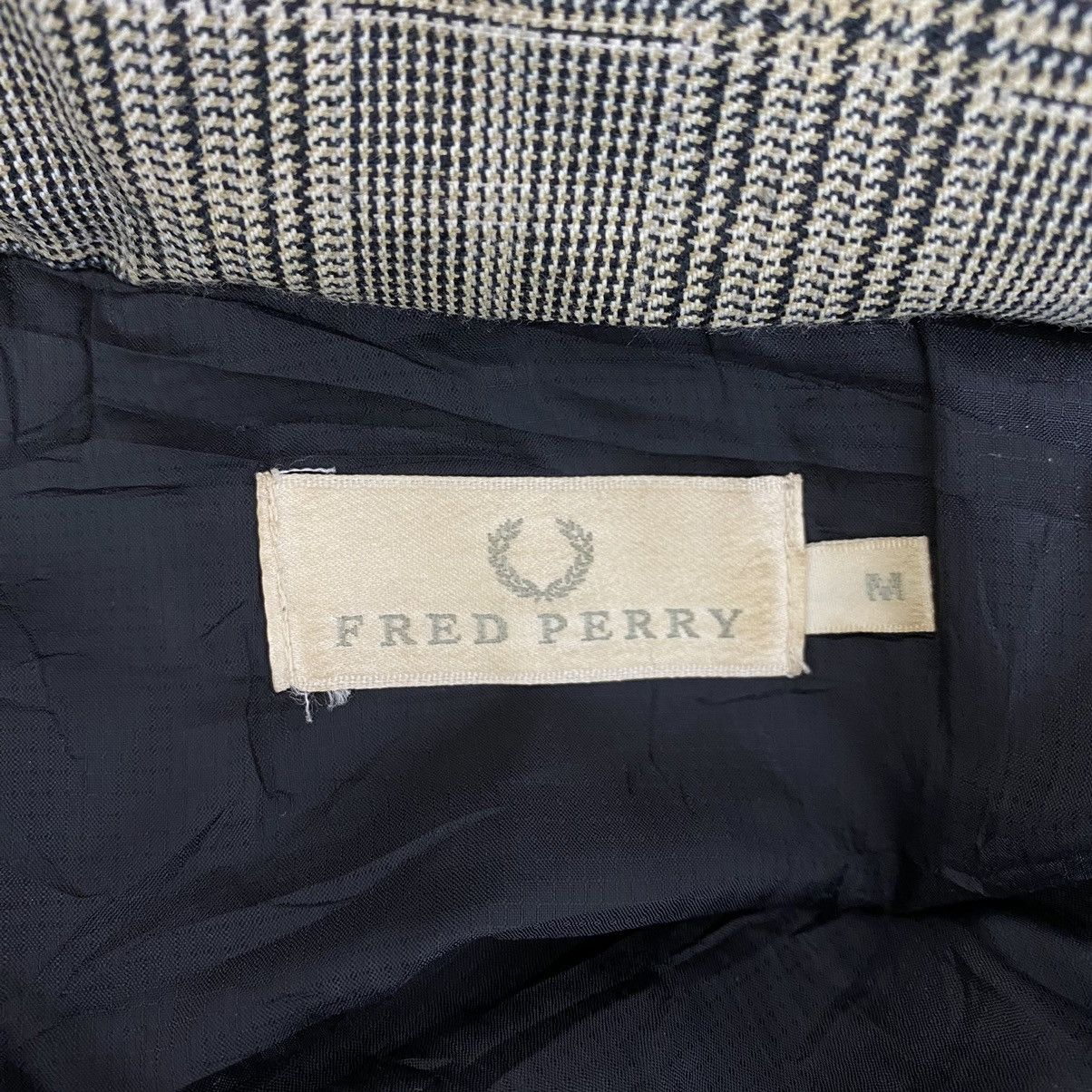 Fred Perry FRED PERRY LONDON Tartan Check Zipper Grey Puffer Jacket Size M / US 6-8 / IT 42-44 - 3 Thumbnail