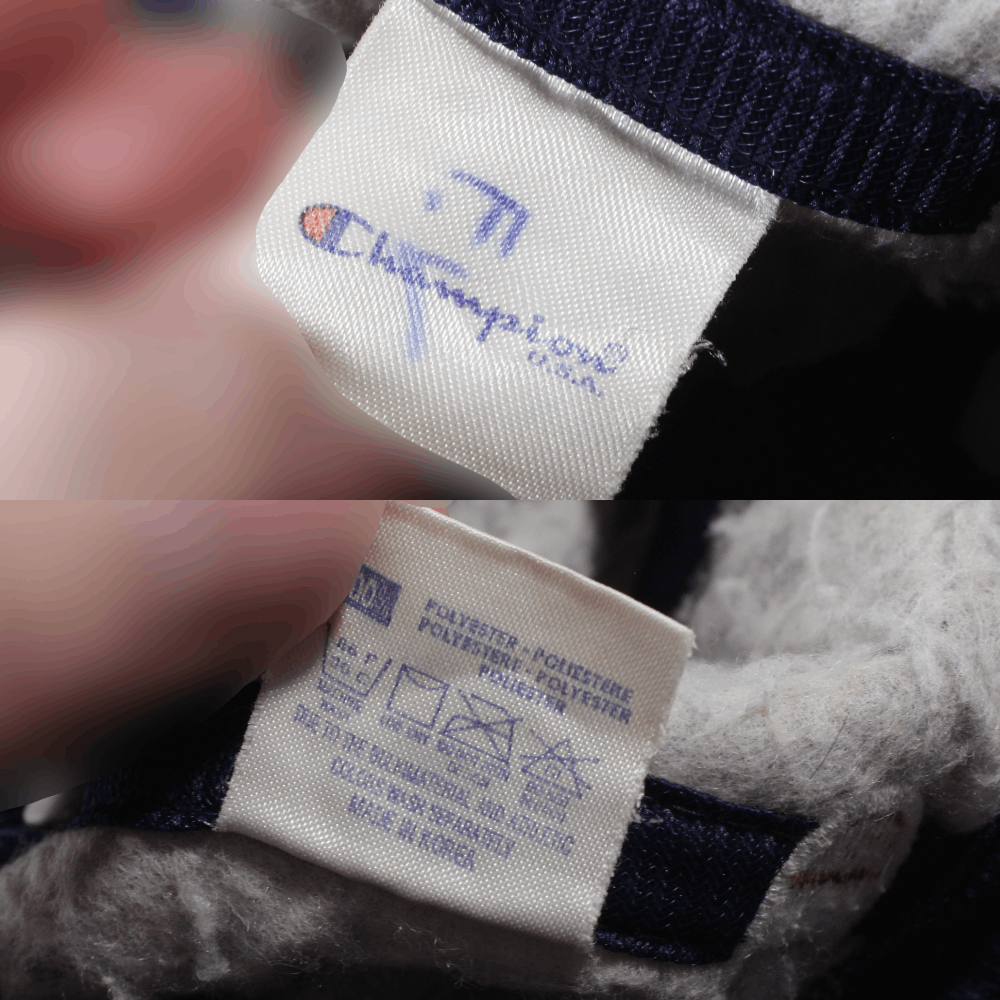 Champion 90S Big Logo Fleece Flaps Cap Vintage Made in Korea Size ONE SIZE - 7 Thumbnail