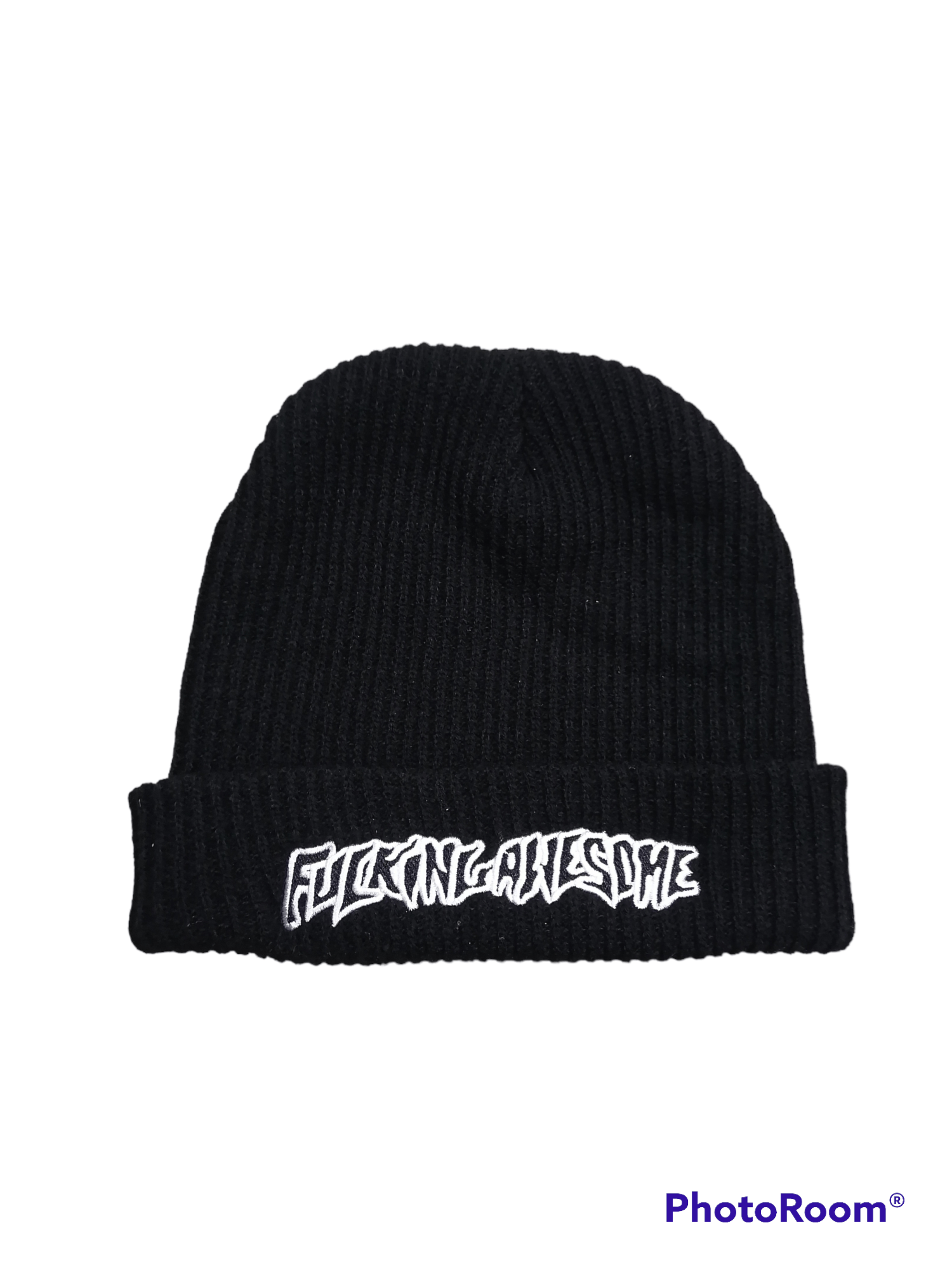 Fucking Awesome Logo Black Beanie Hats