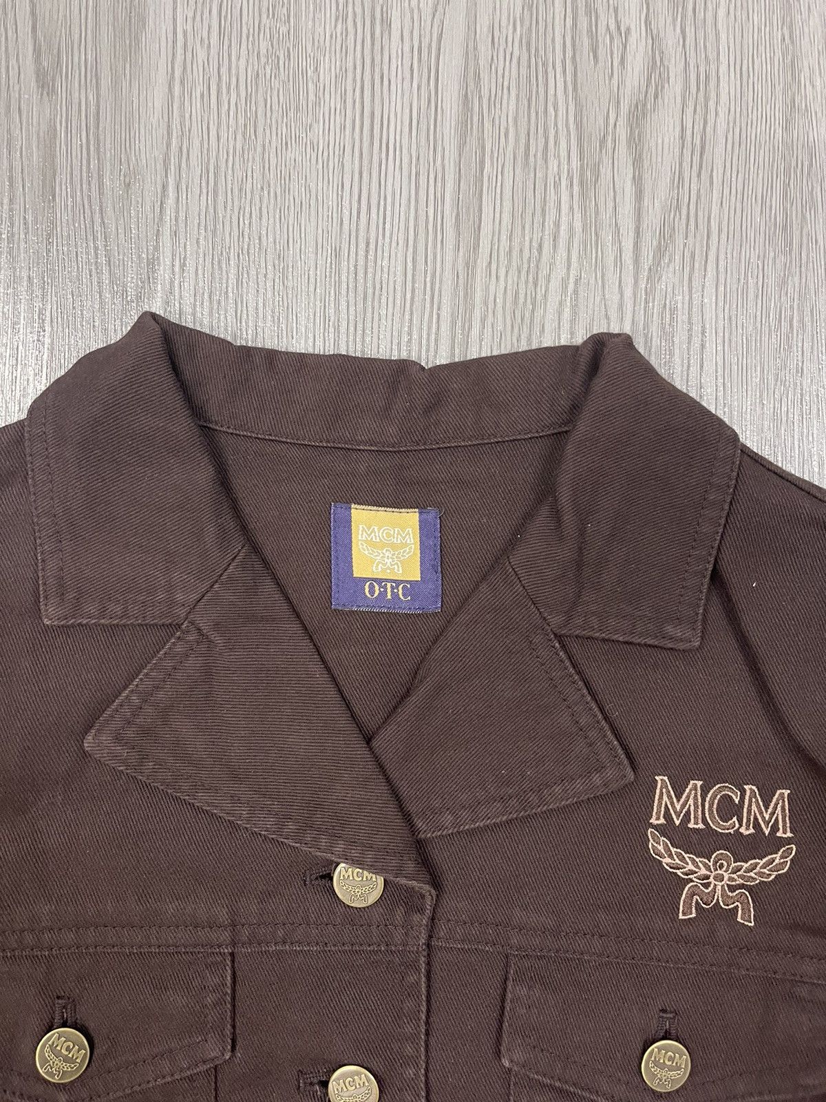 MCM × Vintage Steals🔥🔥MCM Chest Embroidery Logo Trucker Denim Jacket Size M / US 6-8 / IT 42-44 - 4 Thumbnail