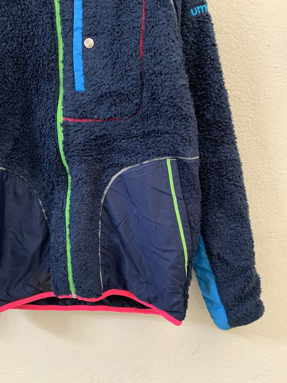 Umbro Vintage Umbro Fleece Sherpa Colour Block Jacket Size US M / EU 48-50 / 2 - 2 Thumbnail